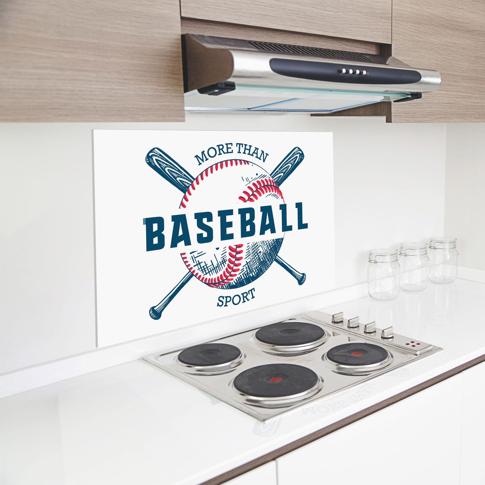 Стъклен панел за кухня Baseball Sport mockup 8