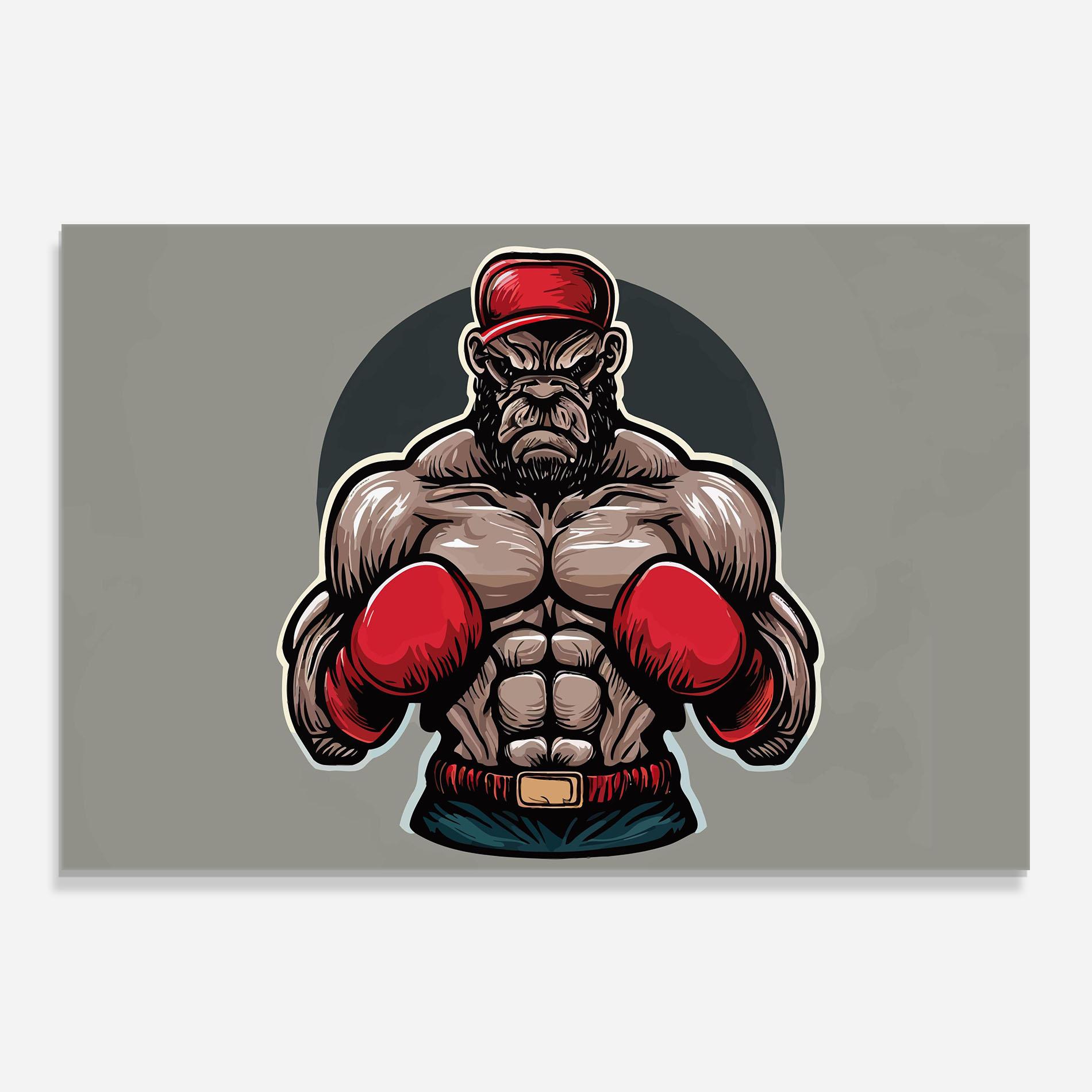Стъклен панел за кухня Boxer Character mockup 0