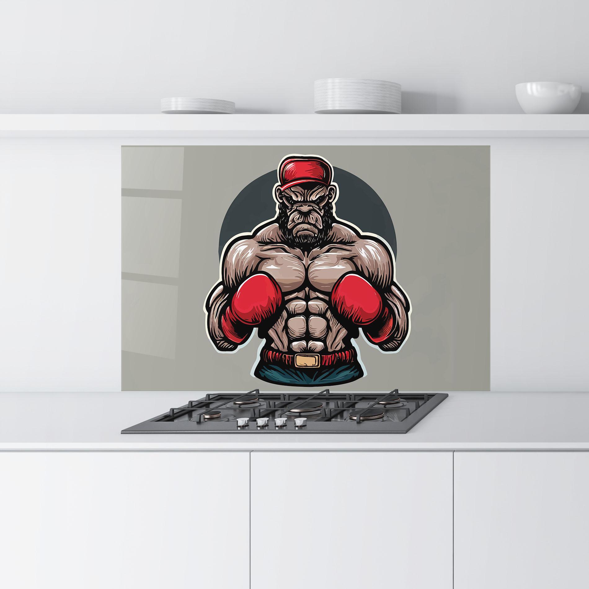 Стъклен панел за кухня Boxer Character mockup 9