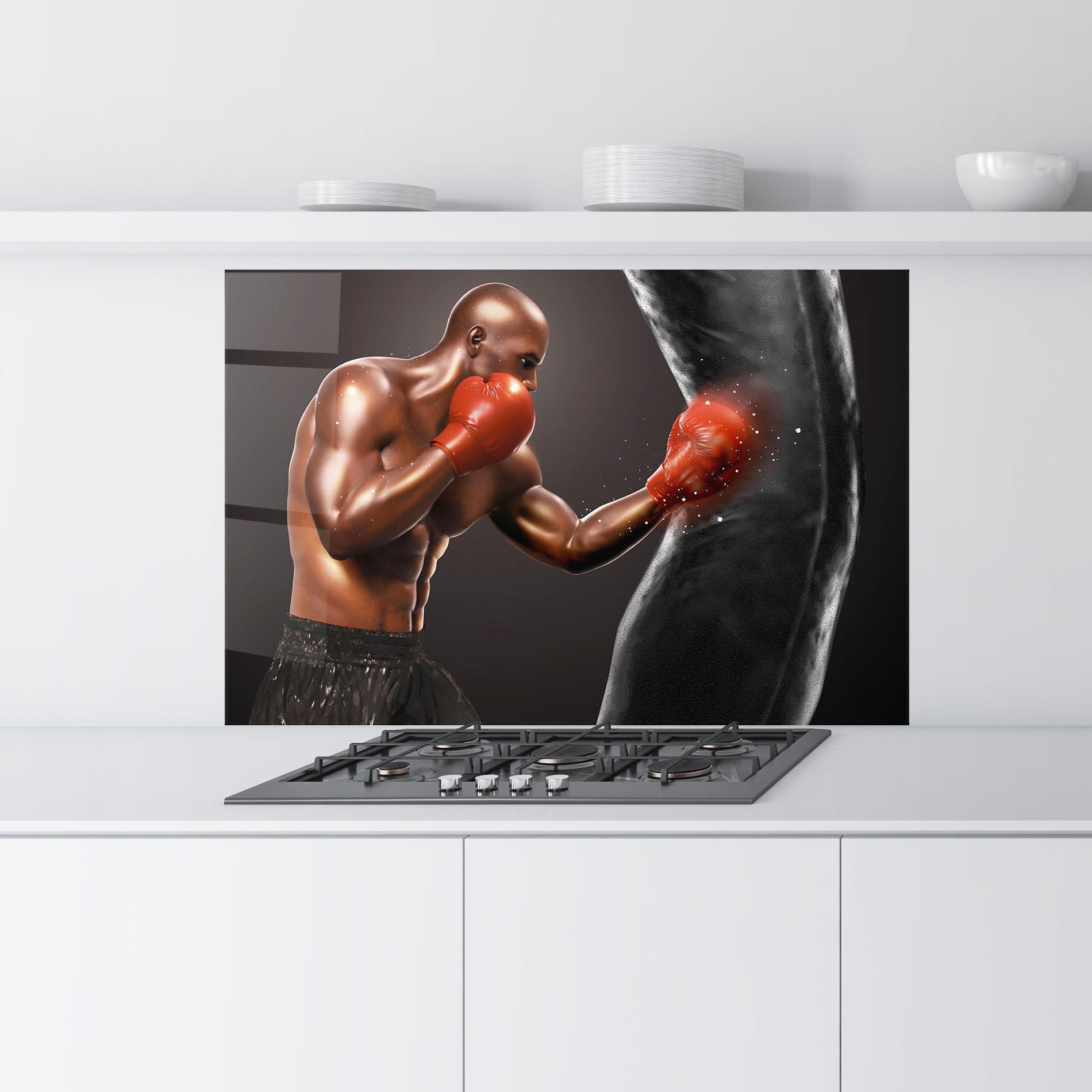 Стъклен панел за кухня Strong Box mockup 9