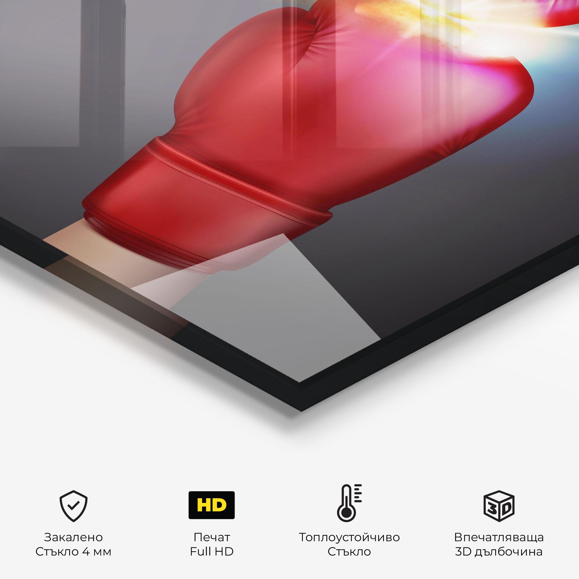 Стъклен панел за кухня Box Explosion mockup 2