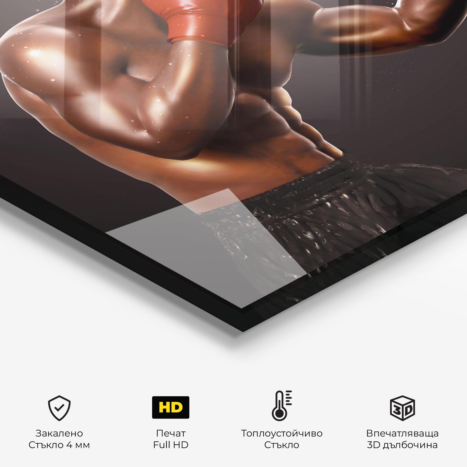 Стъклен панел за кухня Strong Box mockup 2