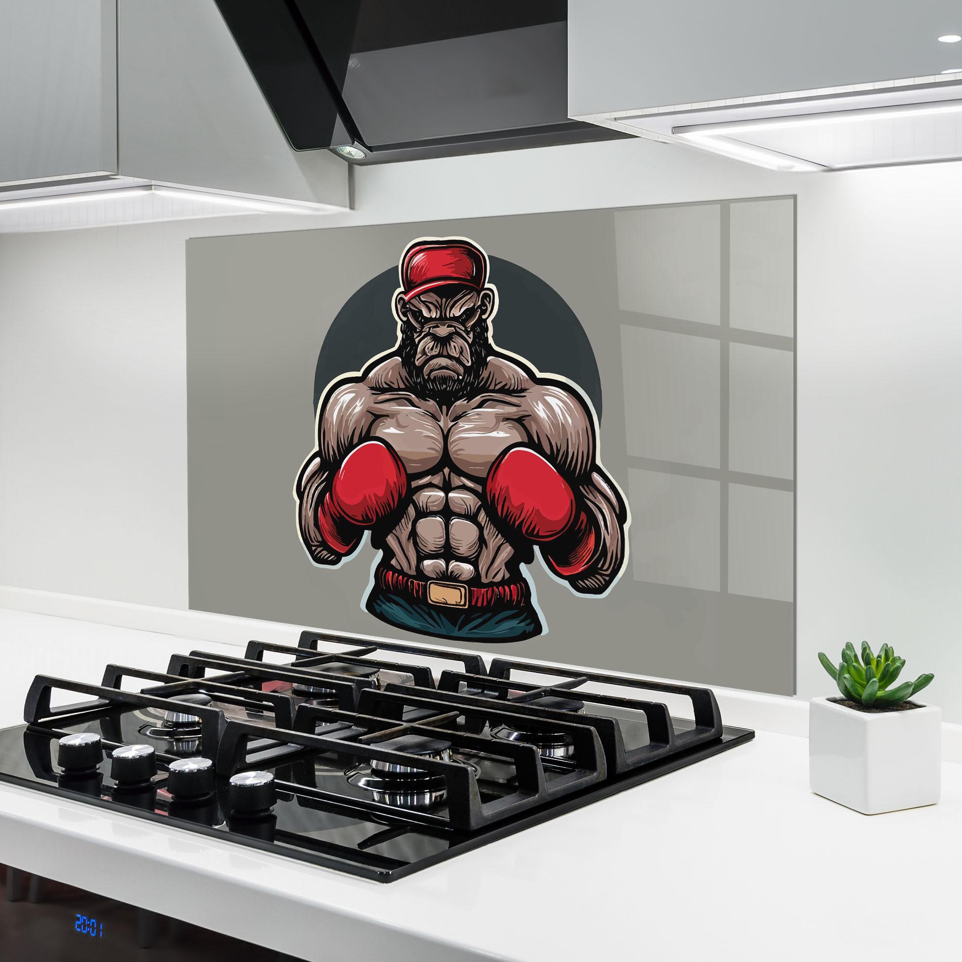 Стъклен панел за кухня Boxer Character mockup 6