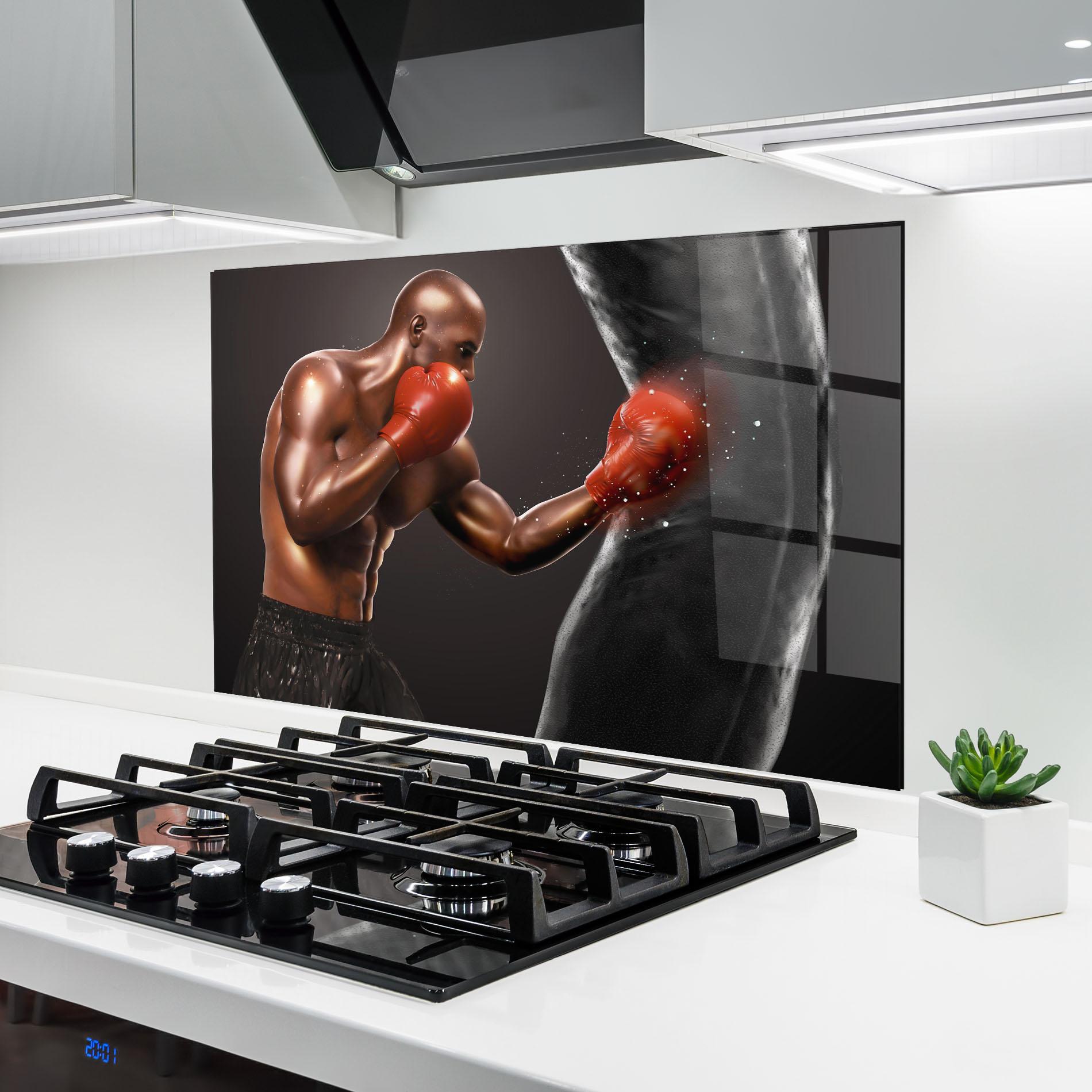 Стъклен панел за кухня Strong Box mockup 6