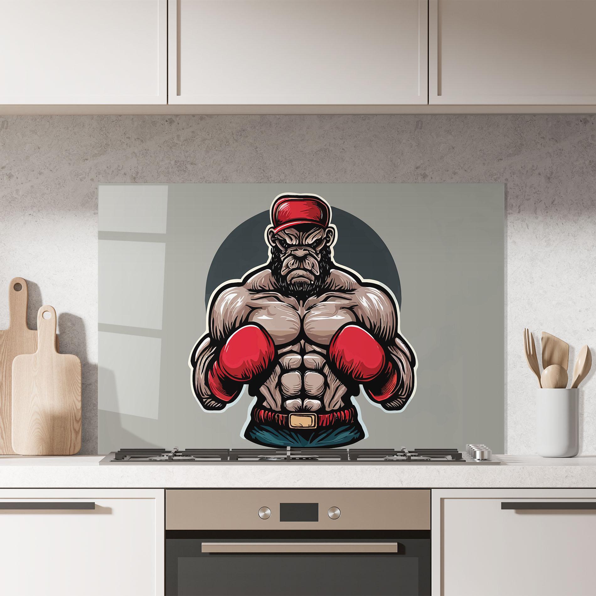 Стъклен панел за кухня Boxer Character mockup 7