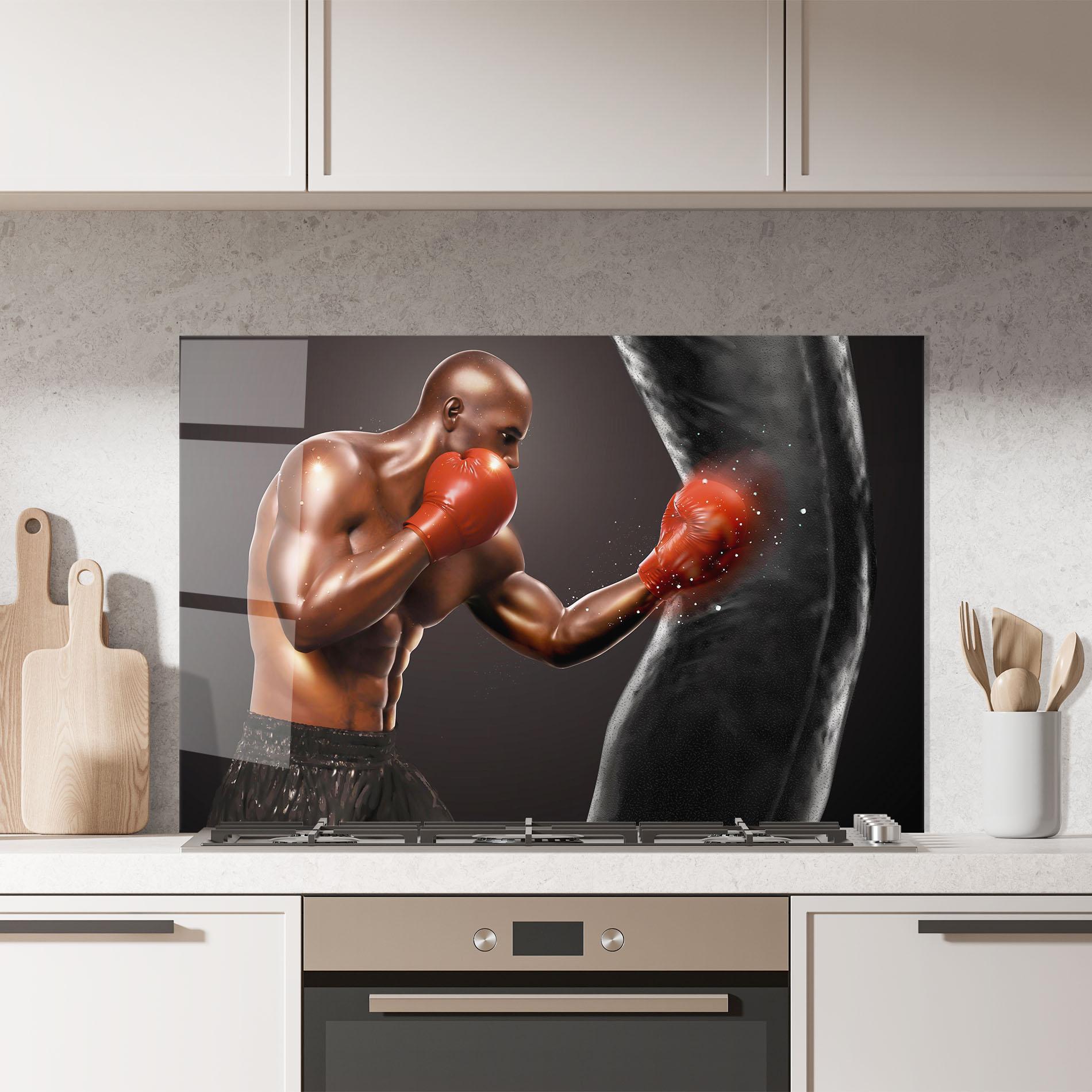 Стъклен панел за кухня Strong Box mockup 7