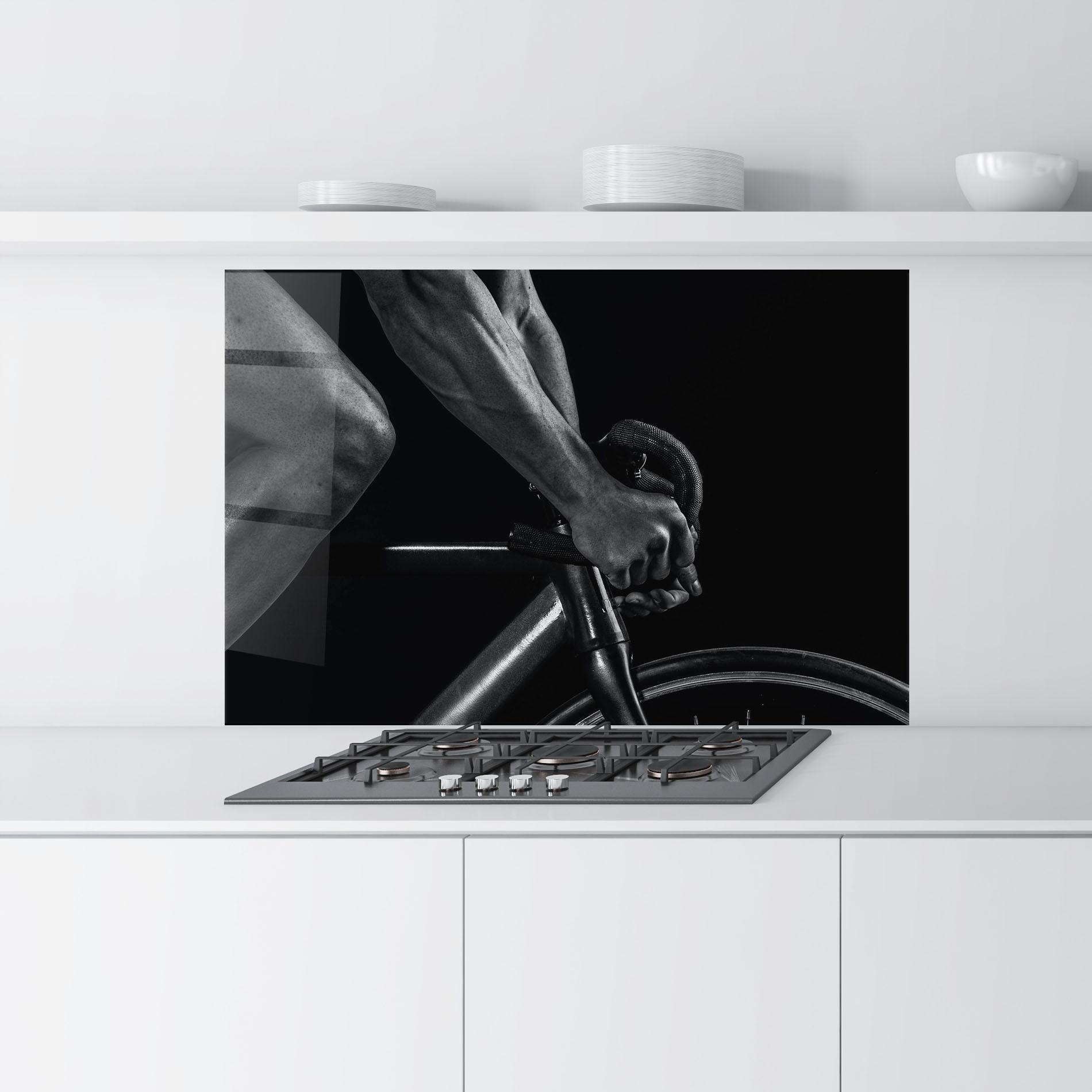 Стъклен панел за кухня Bike Burst mockup 9