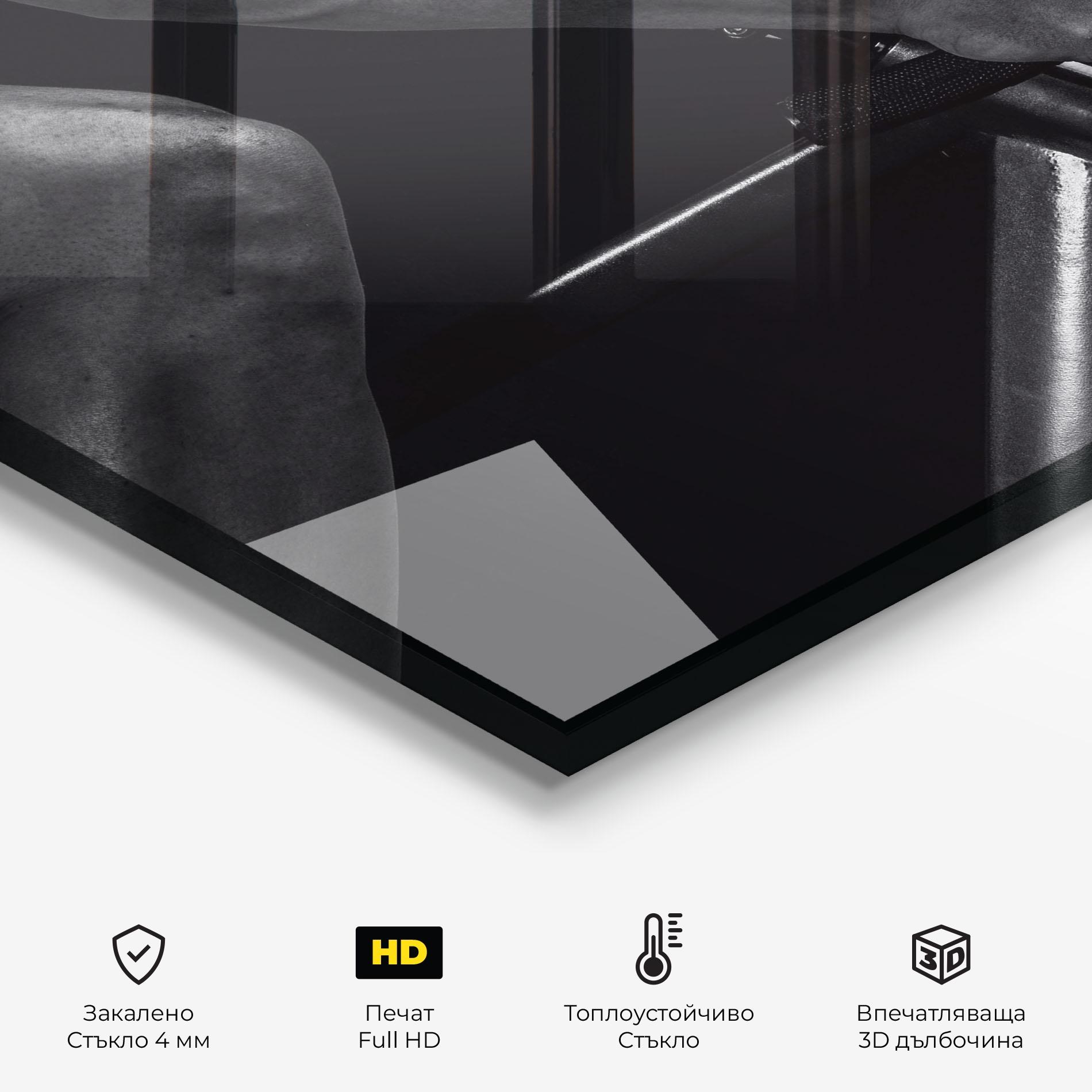 Стъклен панел за кухня Bike Burst mockup 2