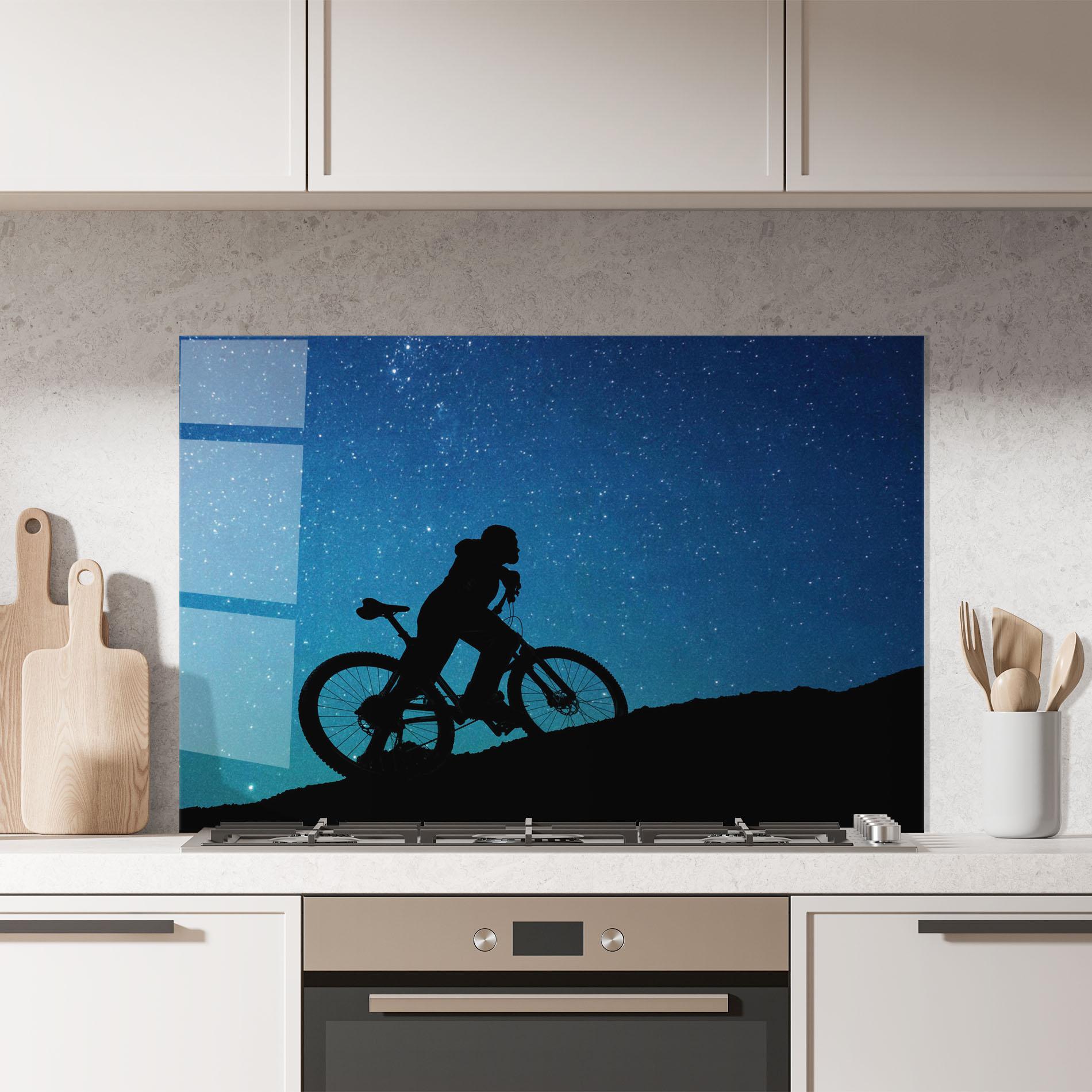 Стъклен панел за кухня Bike Blast mockup 7