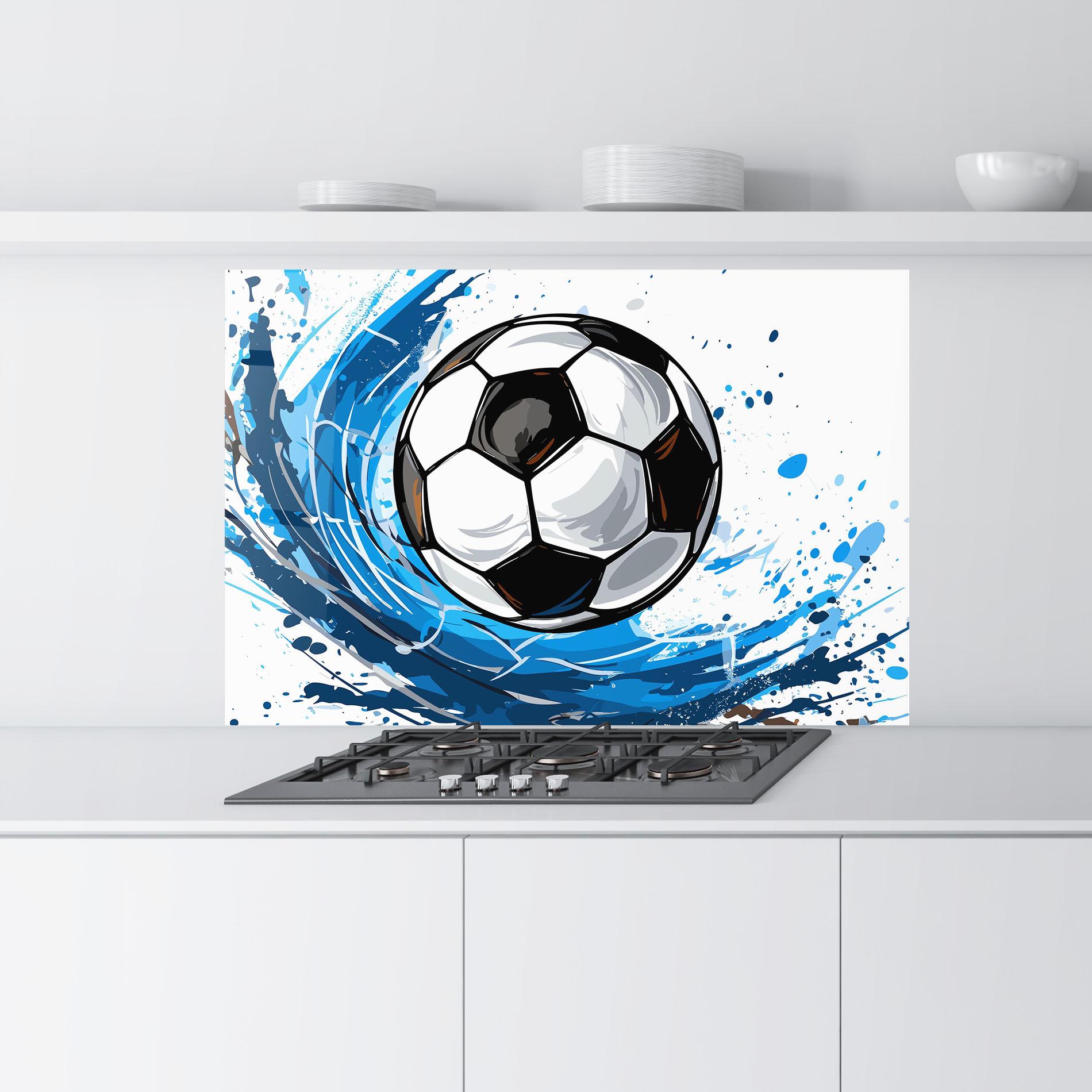 Стъклен панел за кухня Football Wave mockup 9