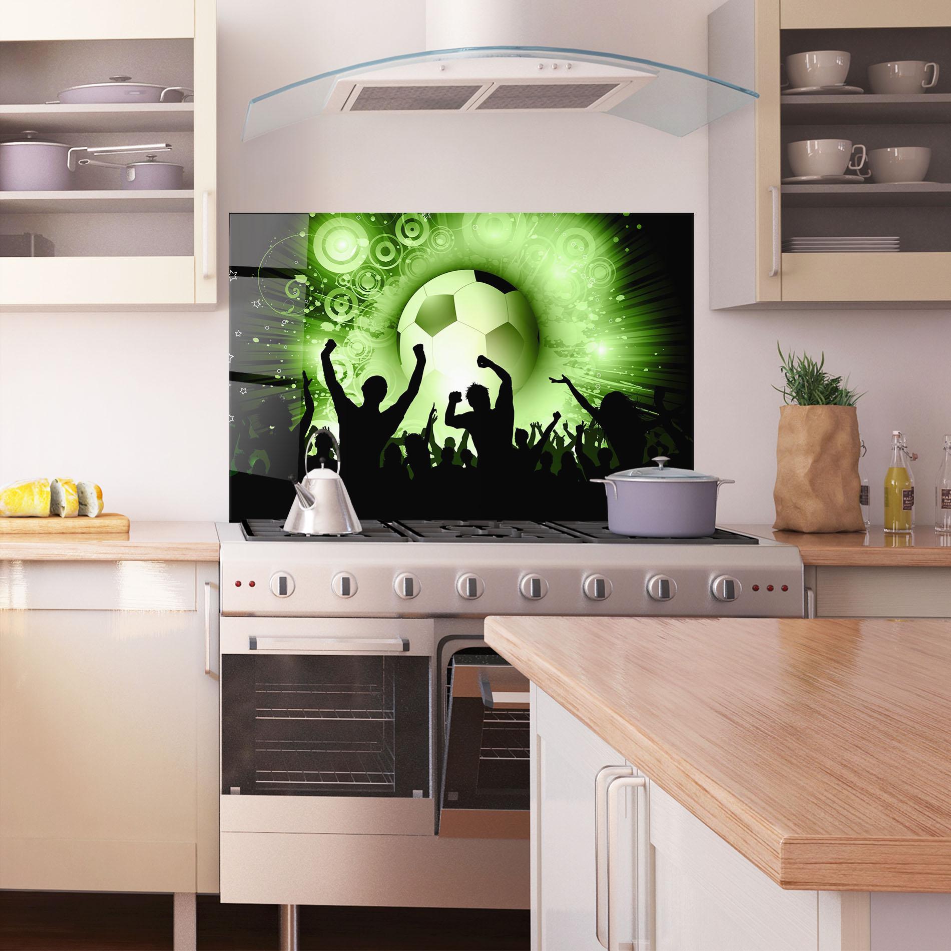 Стъклен панел за кухня Football Crowd mockup 1