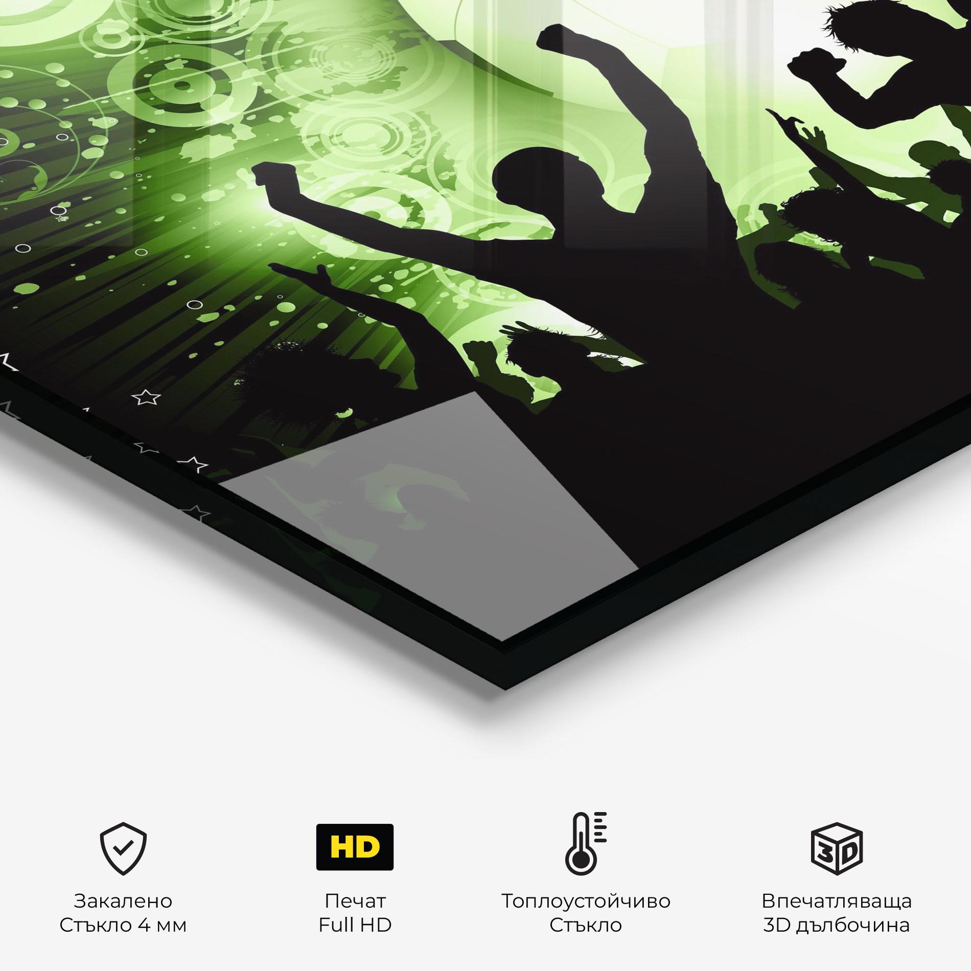 Стъклен панел за кухня Football Crowd mockup 2