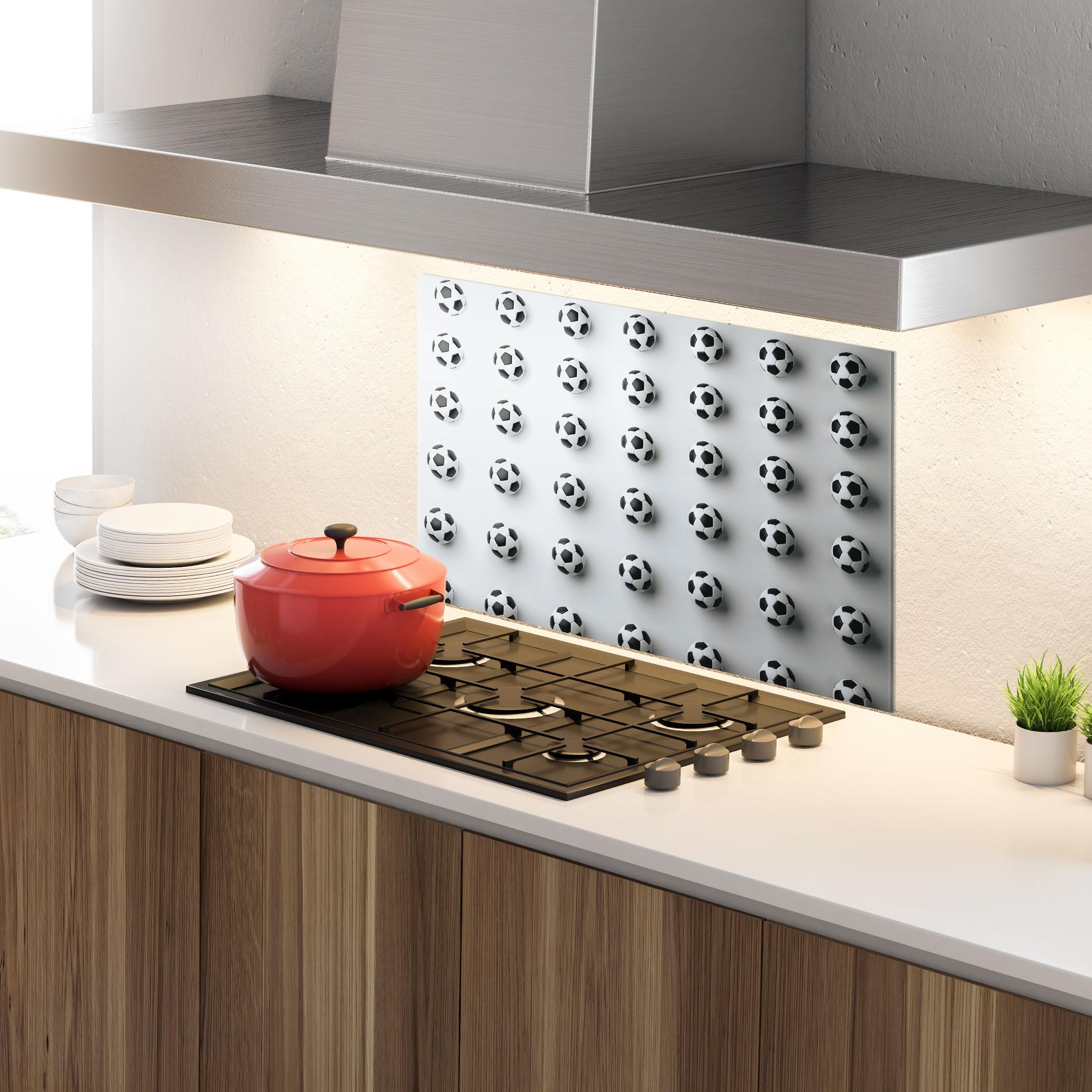Стъклен панел за кухня Football Pattern mockup 4