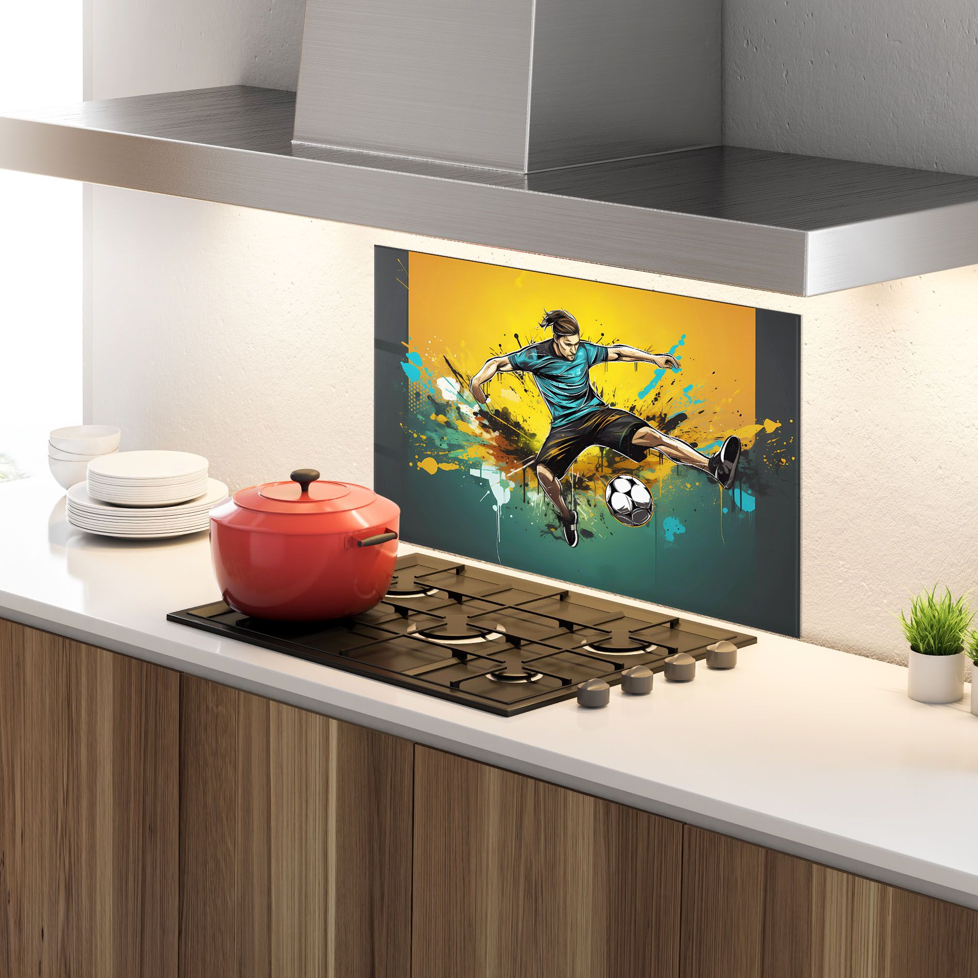 Player Kicks Ball mockup 4