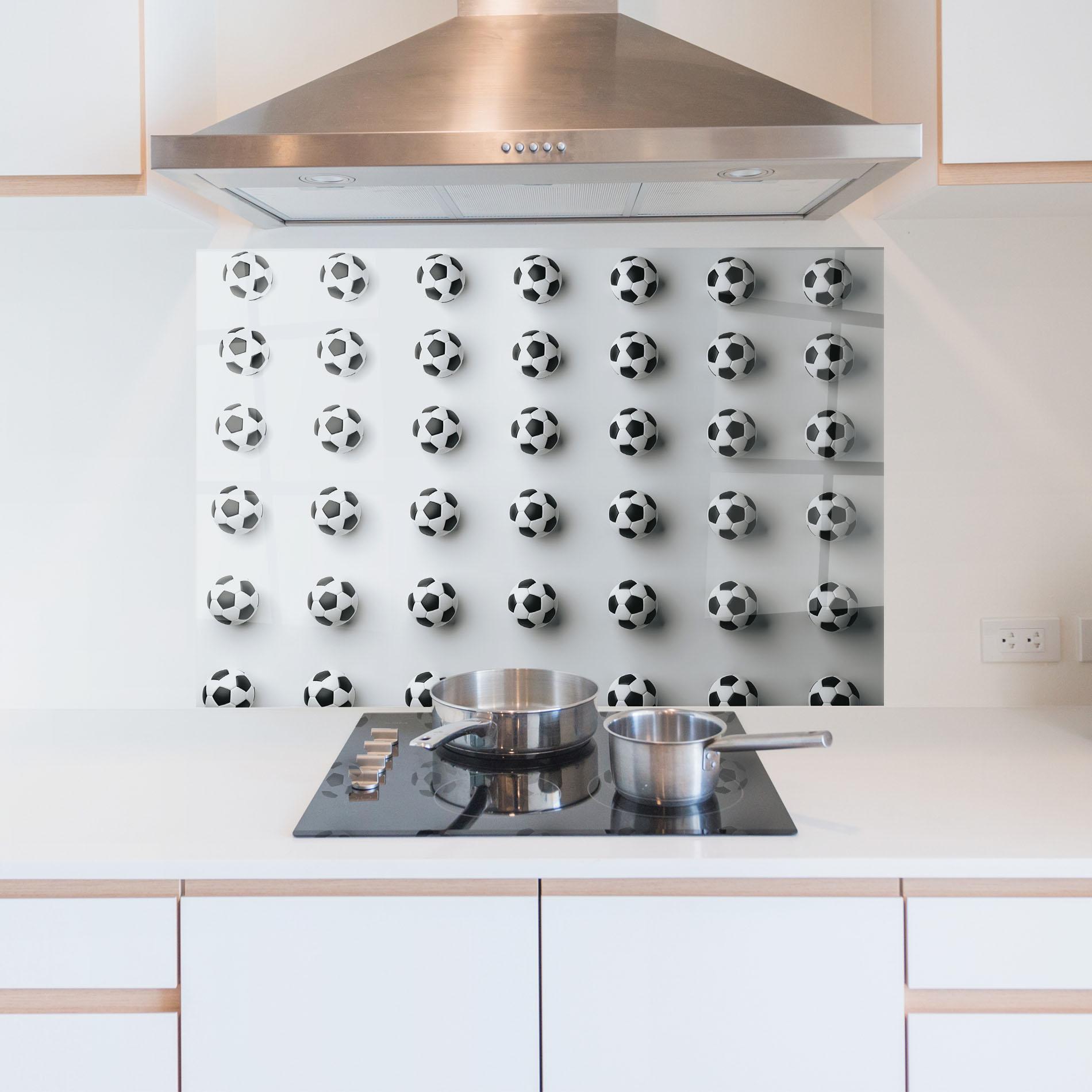 Стъклен панел за кухня Football Pattern mockup 5