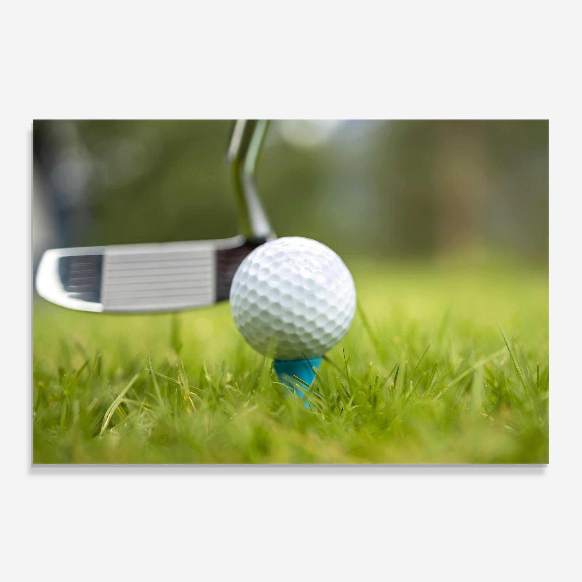 Стъклен панел за кухня Golf Ball Tee mockup 0