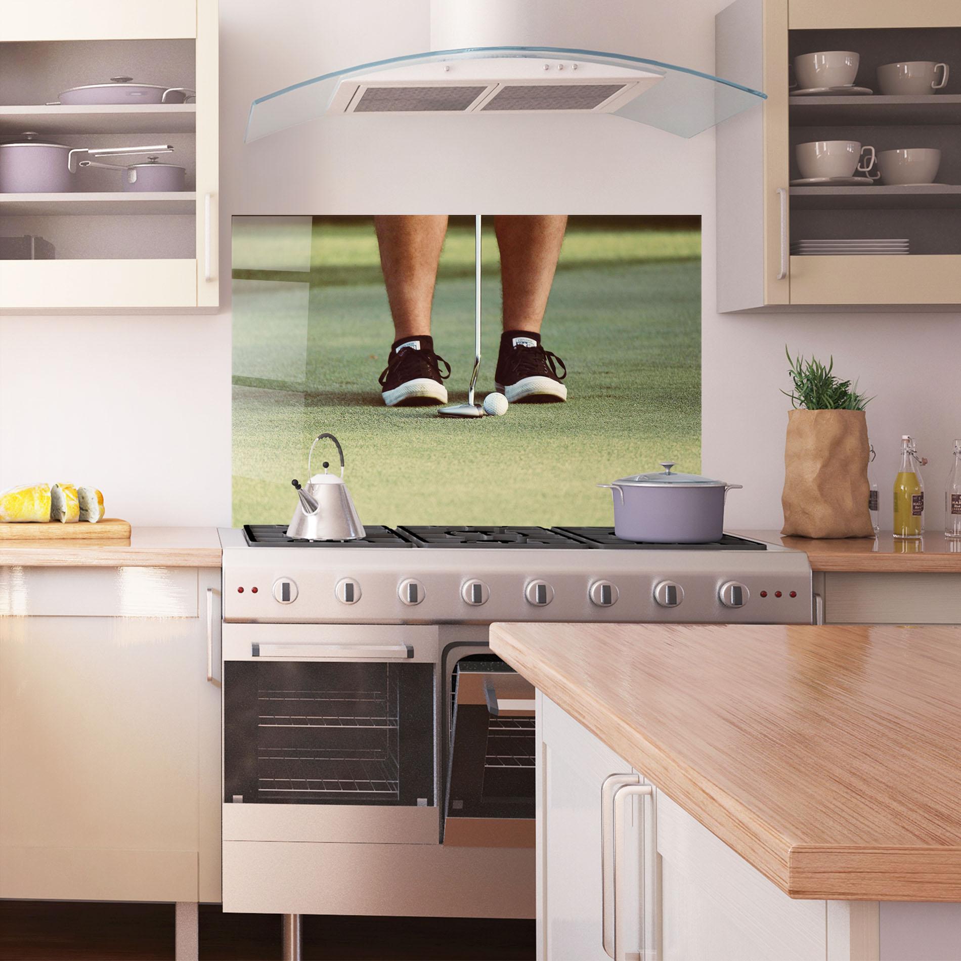 Стъклен панел за кухня Converse Golf Ball mockup 1