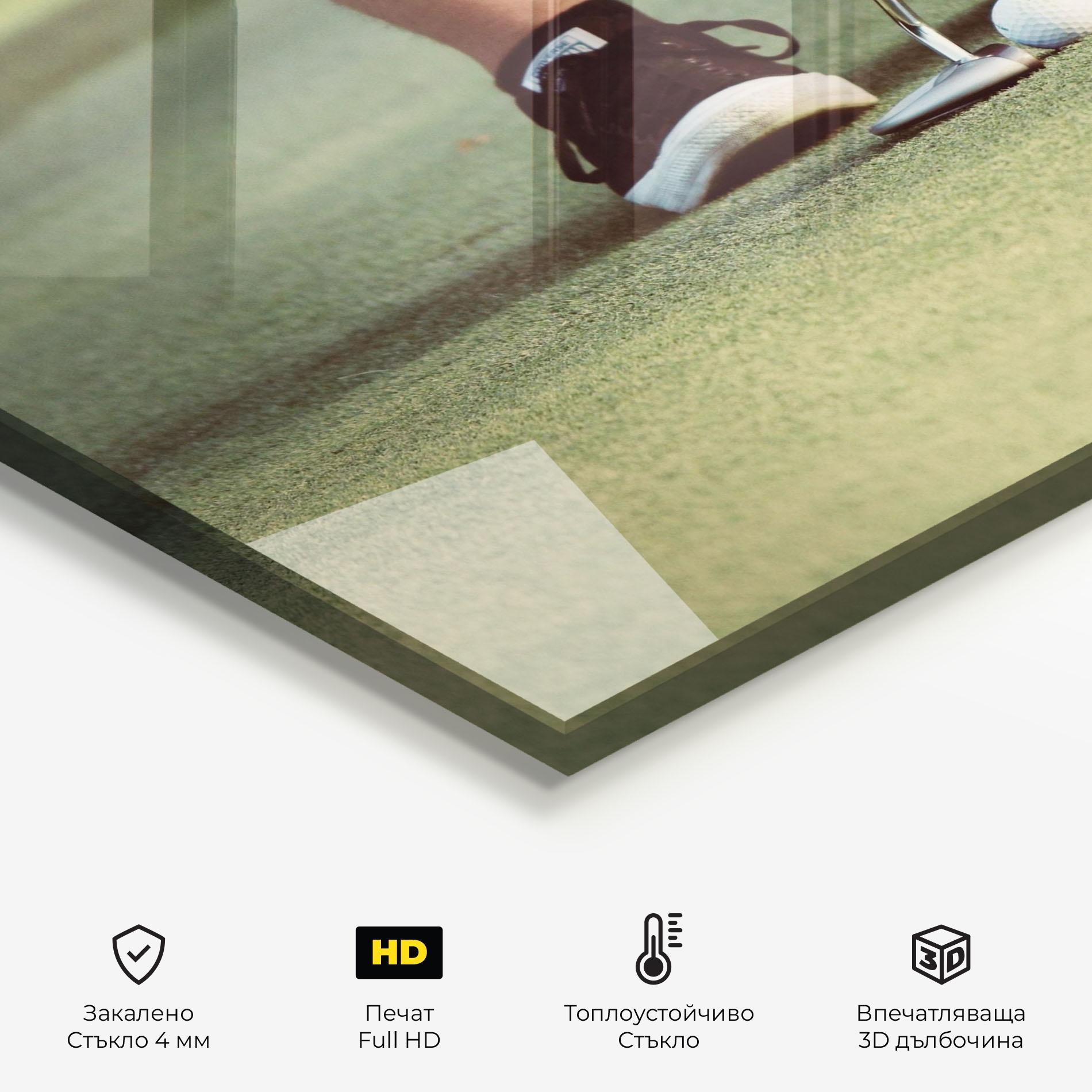 Стъклен панел за кухня Converse Golf Ball mockup 2