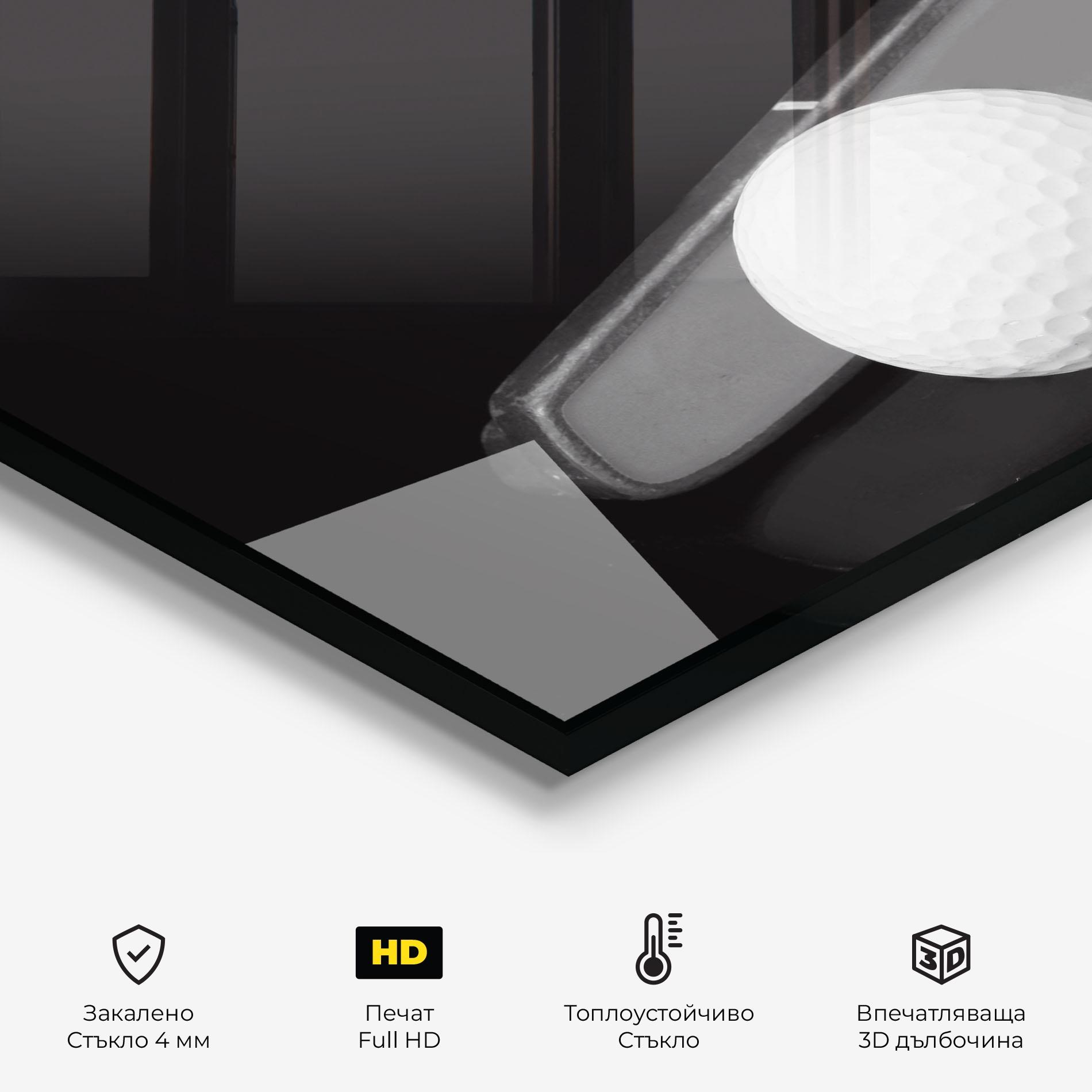 Стъклен панел за кухня Golf Putter Head mockup 2