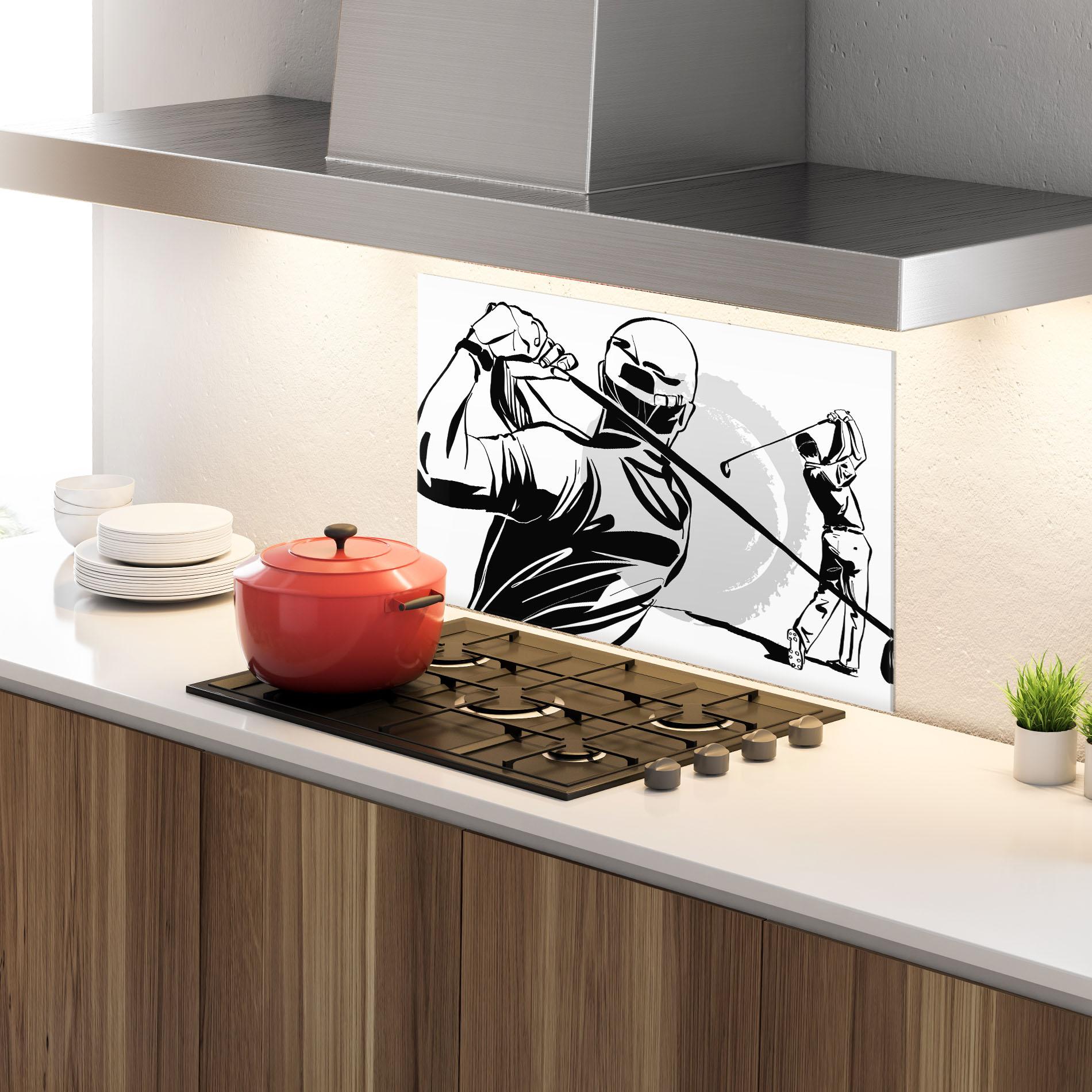 Стъклен панел за кухня Golf Two mockup 4