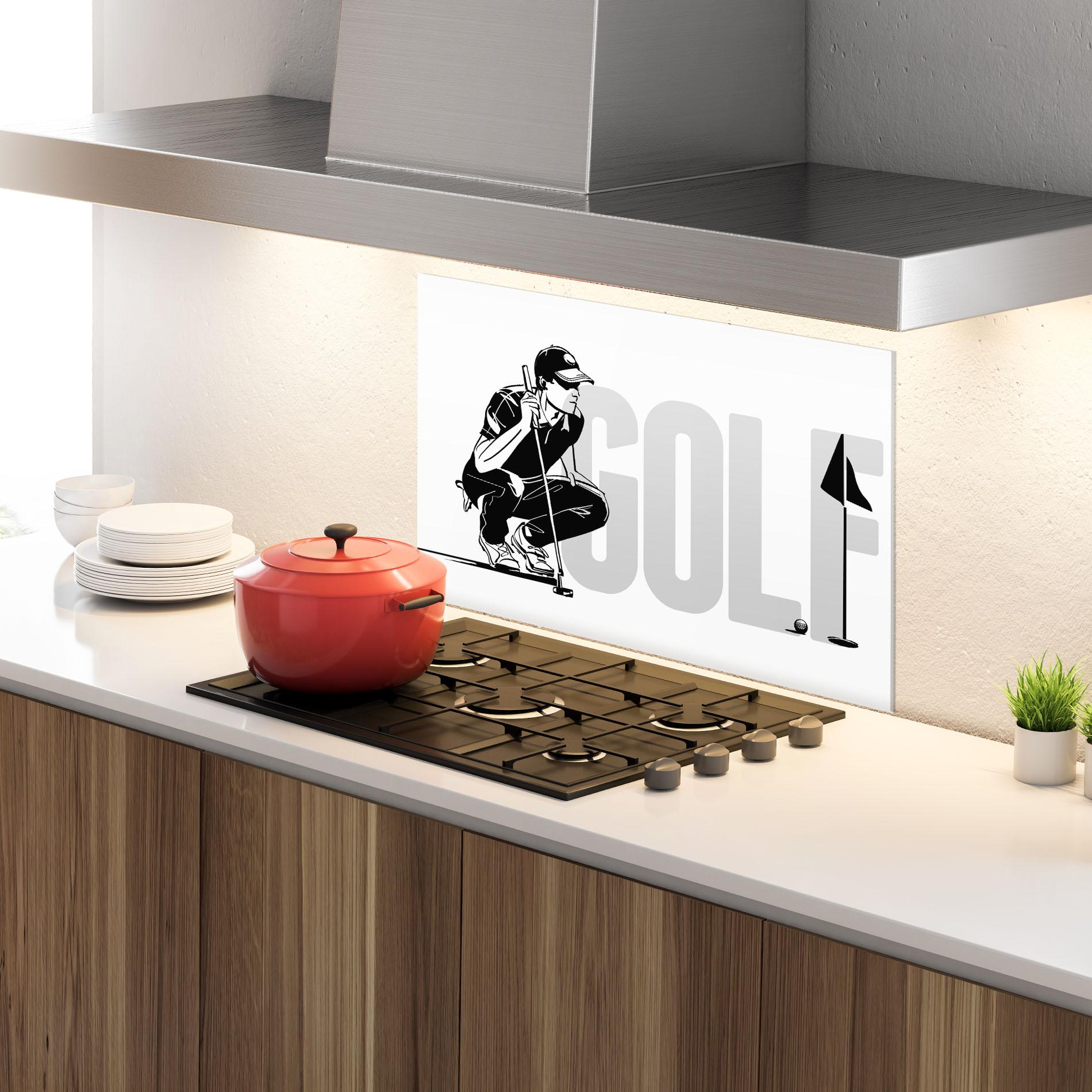 Стъклен панел за кухня Golf mockup 4