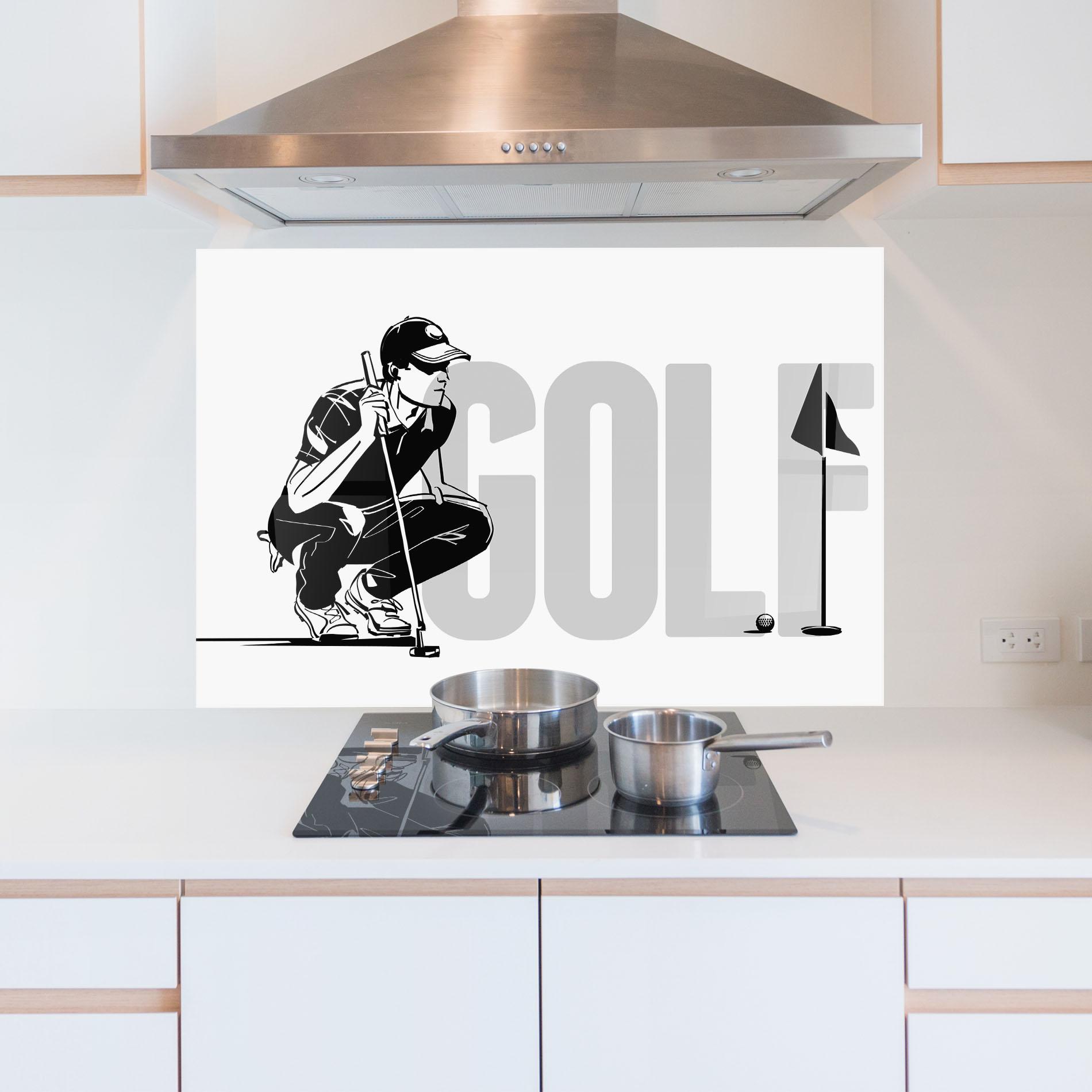 Стъклен панел за кухня Golf mockup 5