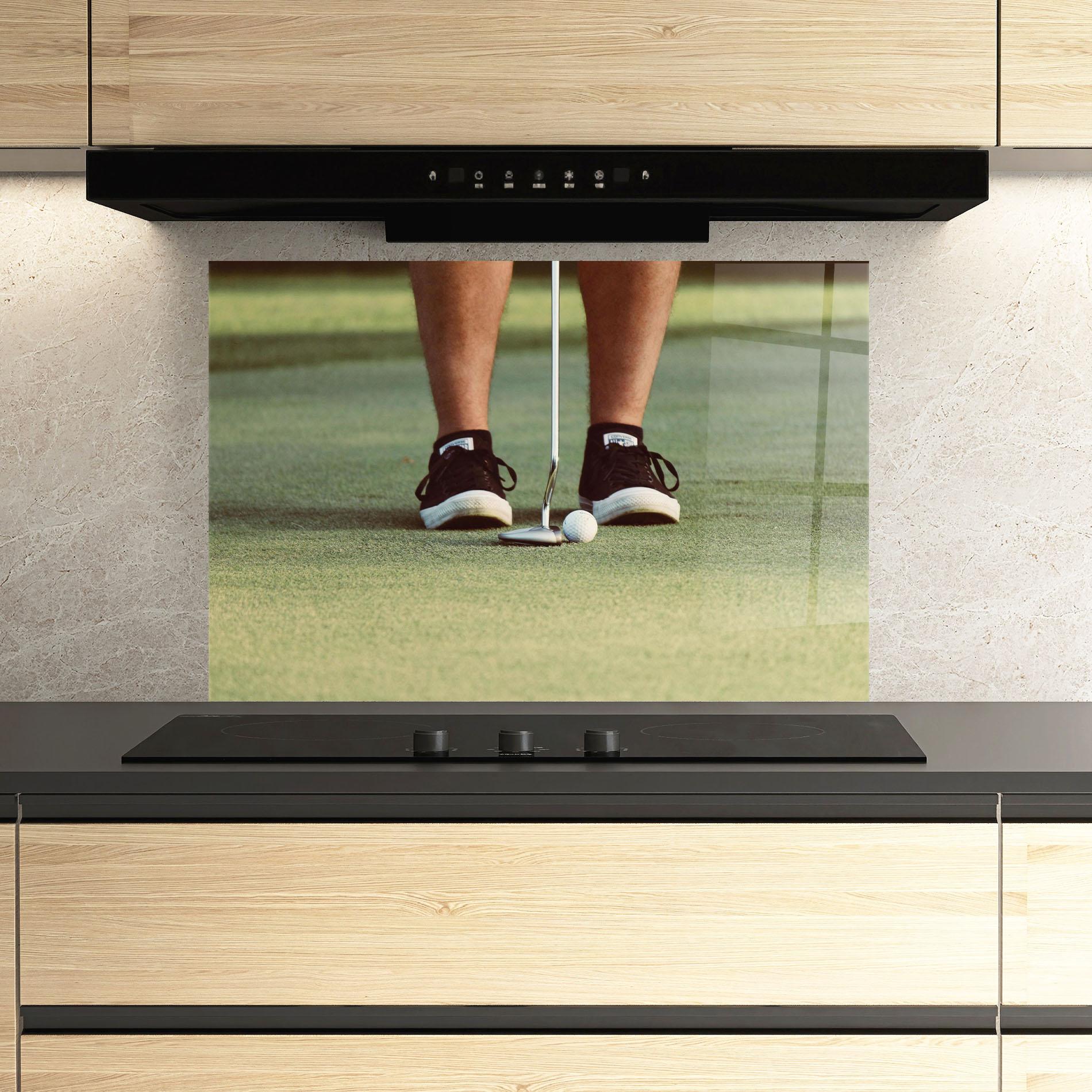 Стъклен панел за кухня Converse Golf Ball mockup 3