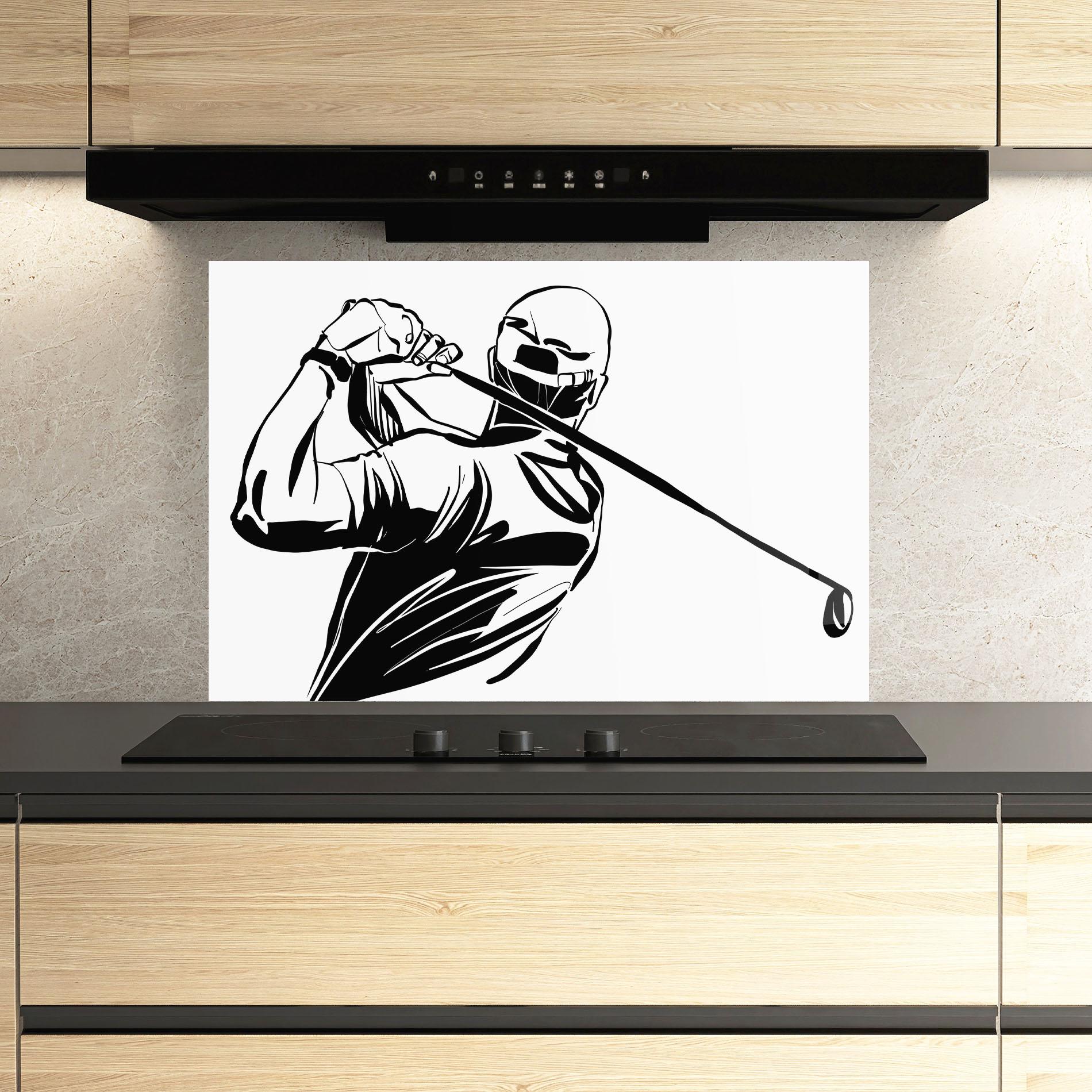 Стъклен панел за кухня Golf Back mockup 3