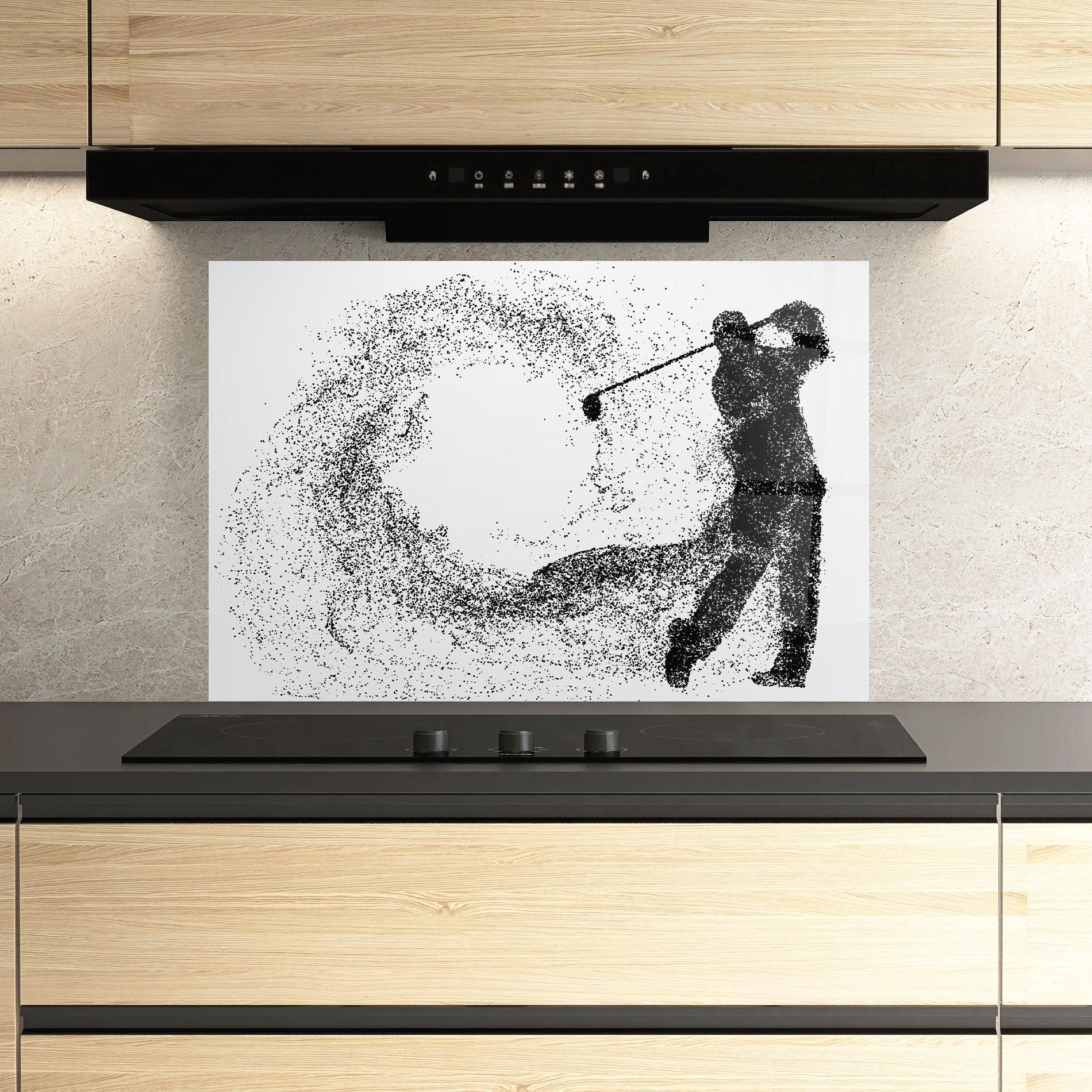 Стъклен панел за кухня Golf Man mockup 3