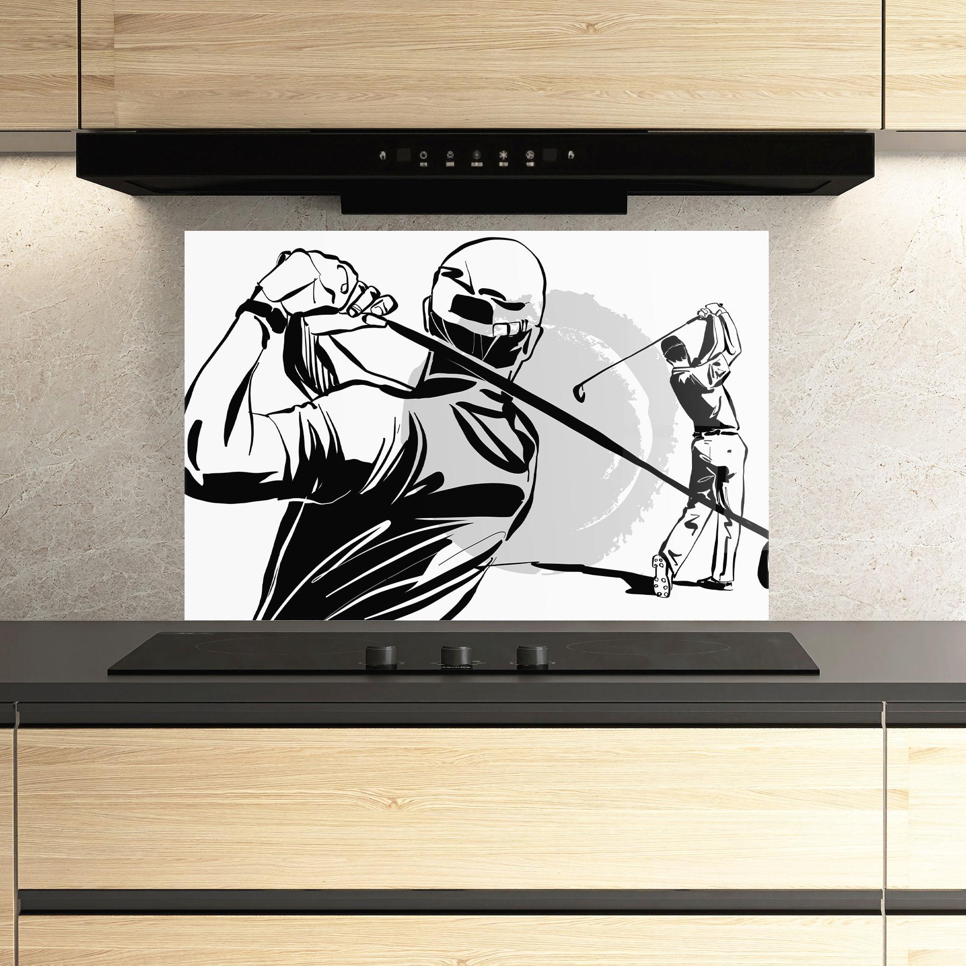 Стъклен панел за кухня Golf Two mockup 3