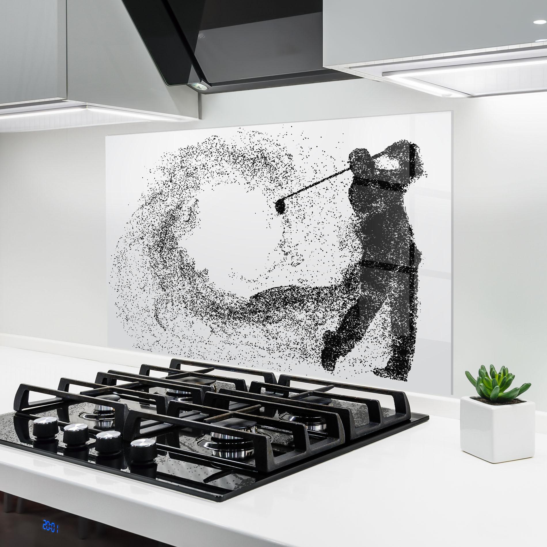 Стъклен панел за кухня Golf Man mockup 6