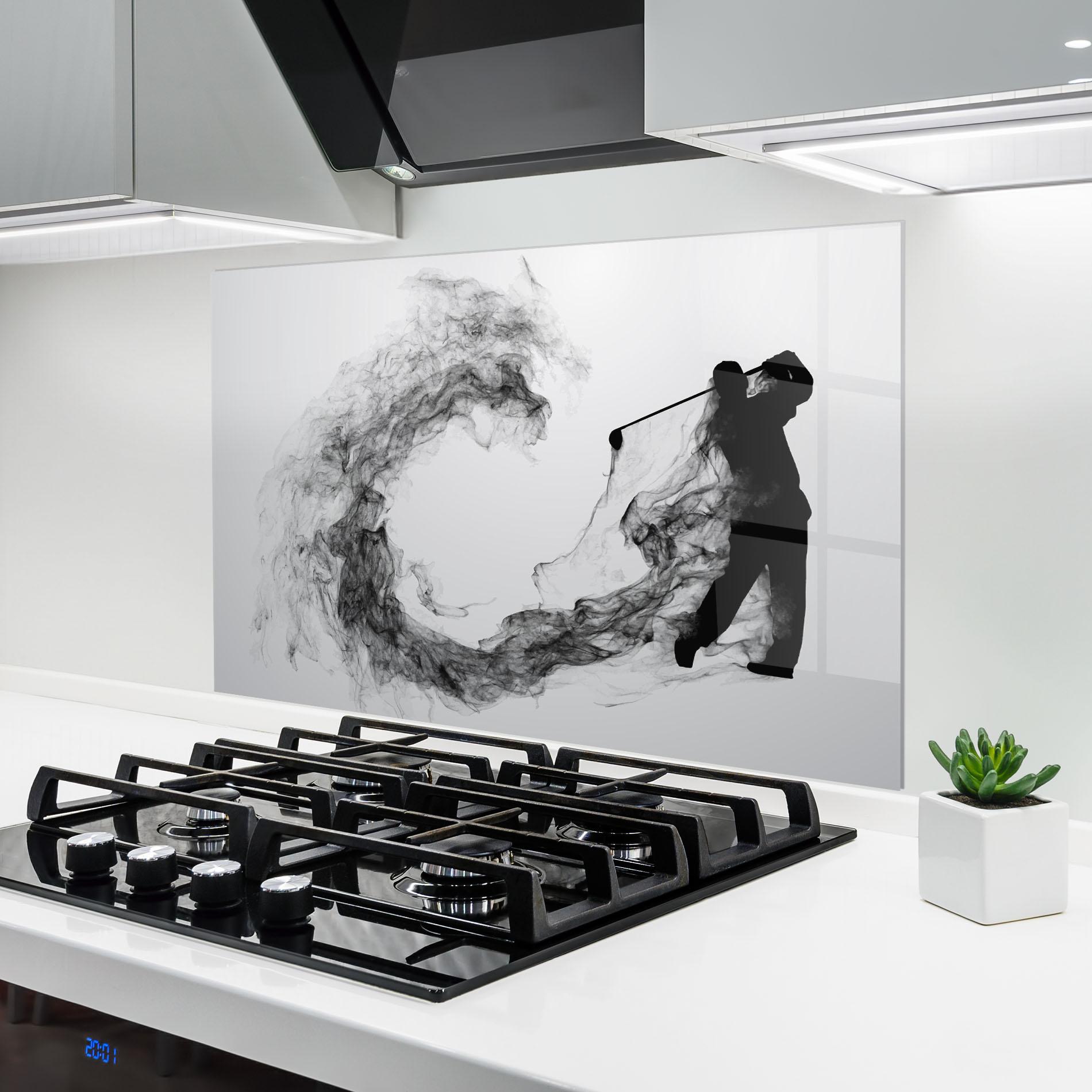 Стъклен панел за кухня Golf Smoke mockup 6