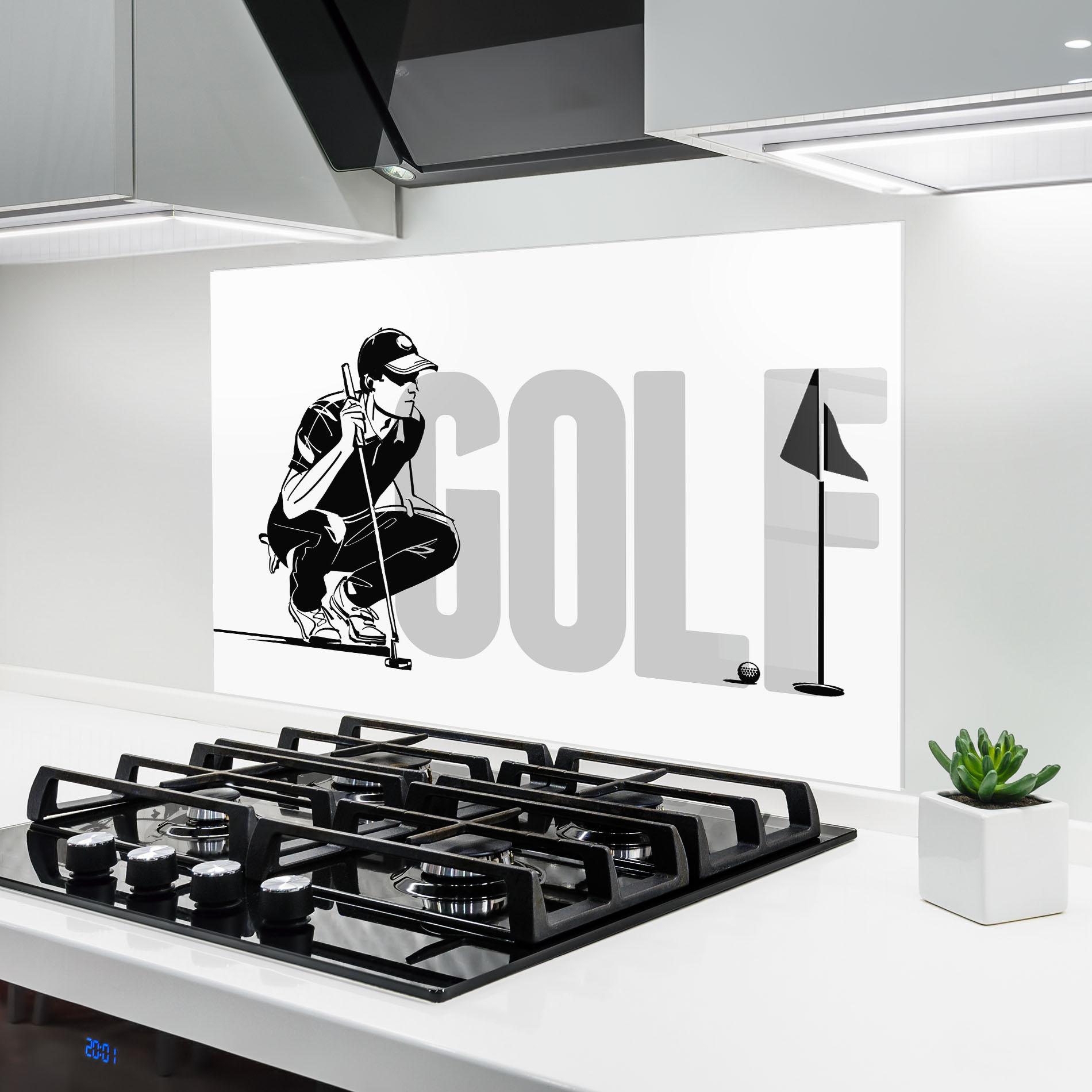 Стъклен панел за кухня Golf mockup 6