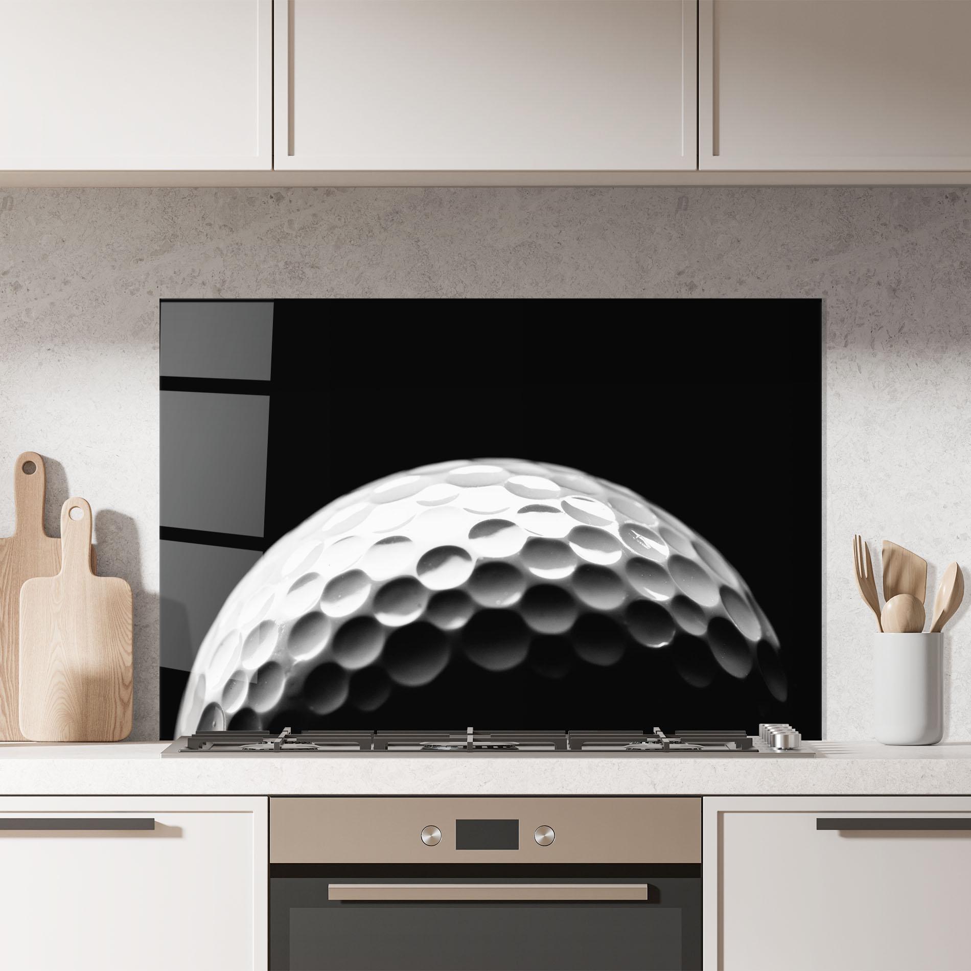 Стъклен панел за кухня Golf Ball Close Up mockup 7