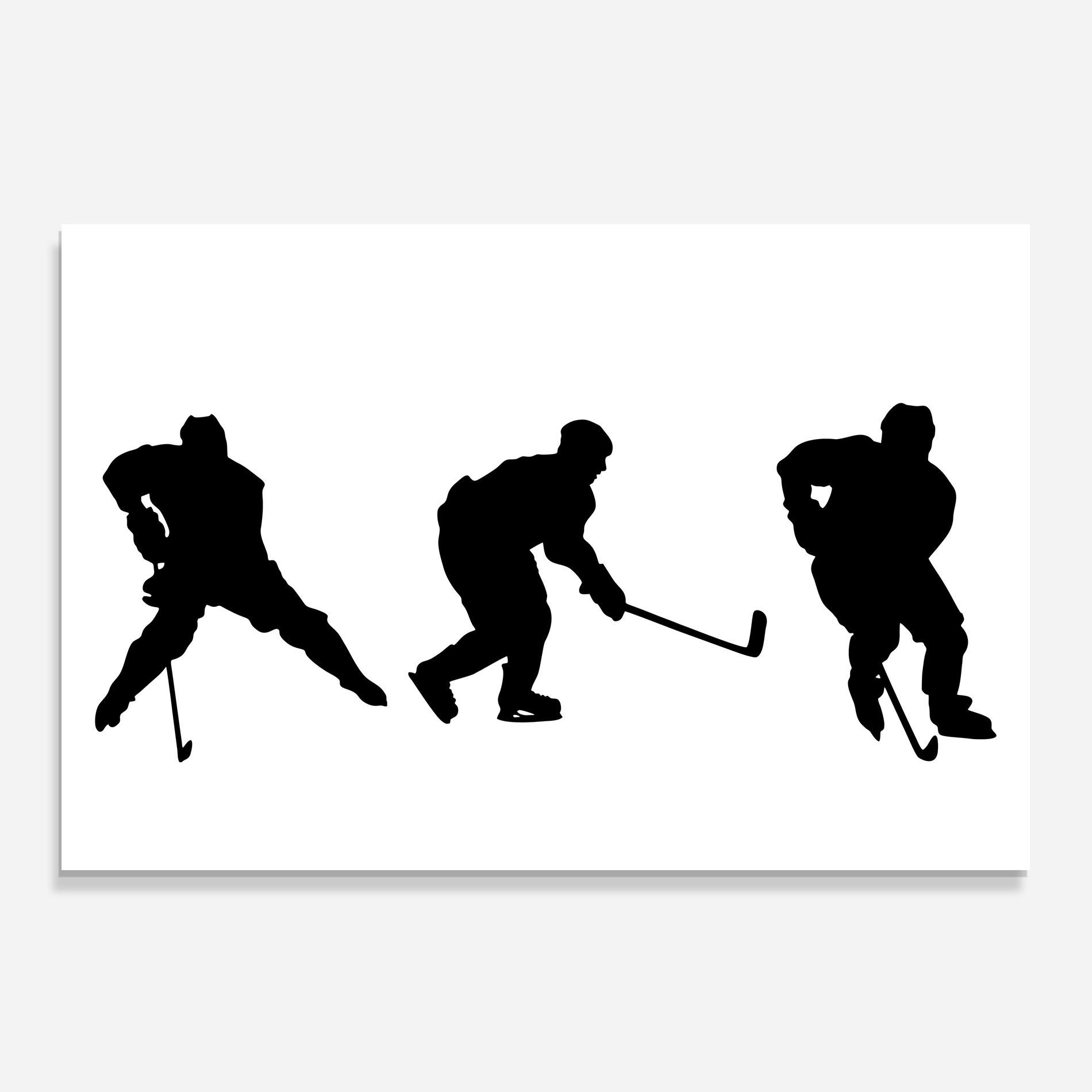 Стъклен панел за кухня Hockey Pose mockup 0