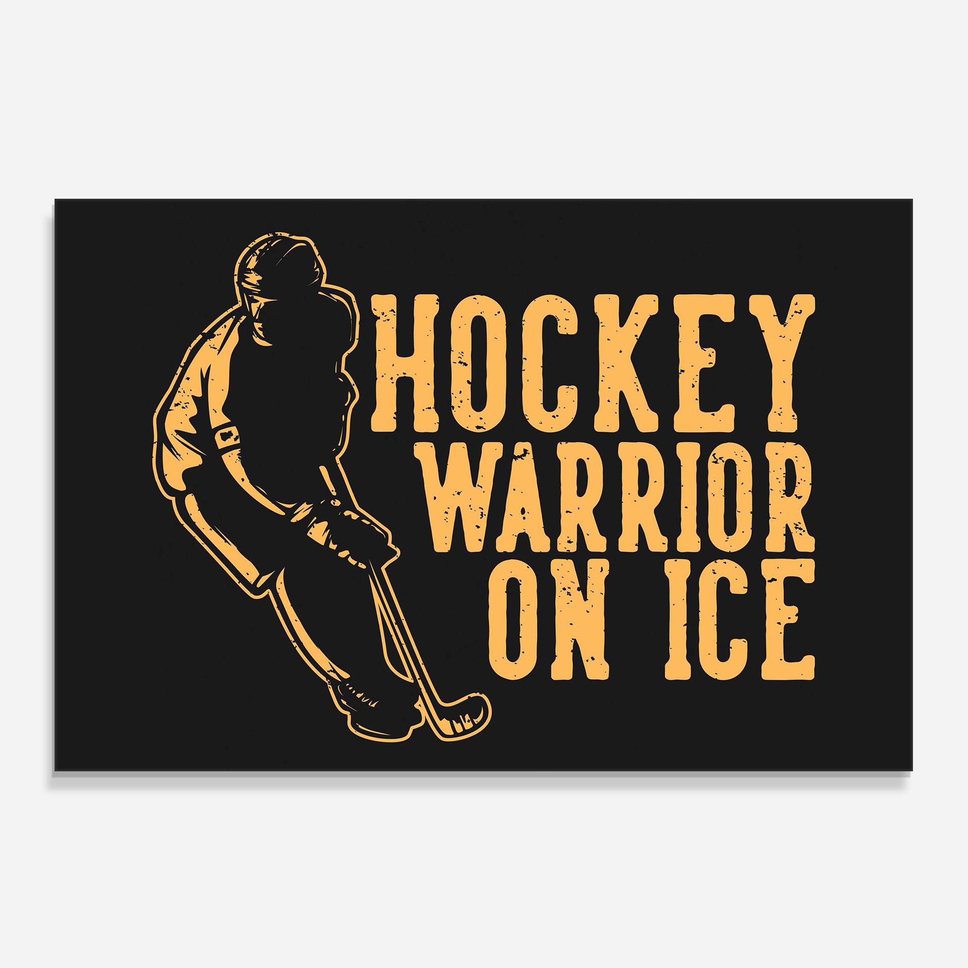Стъклен панел за кухня Hockey Worrior mockup 0