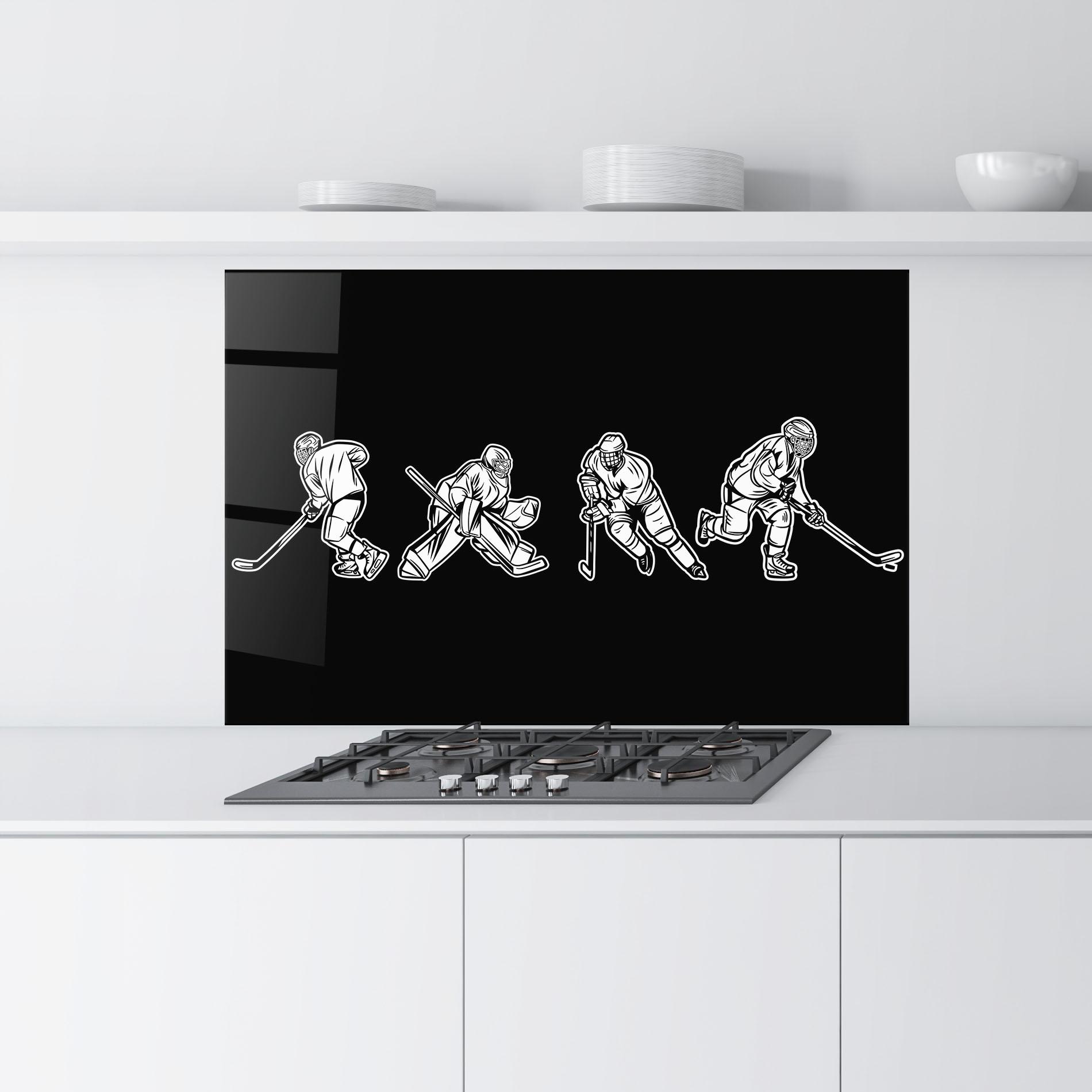 Стъклен панел за кухня Hockey Four mockup 9