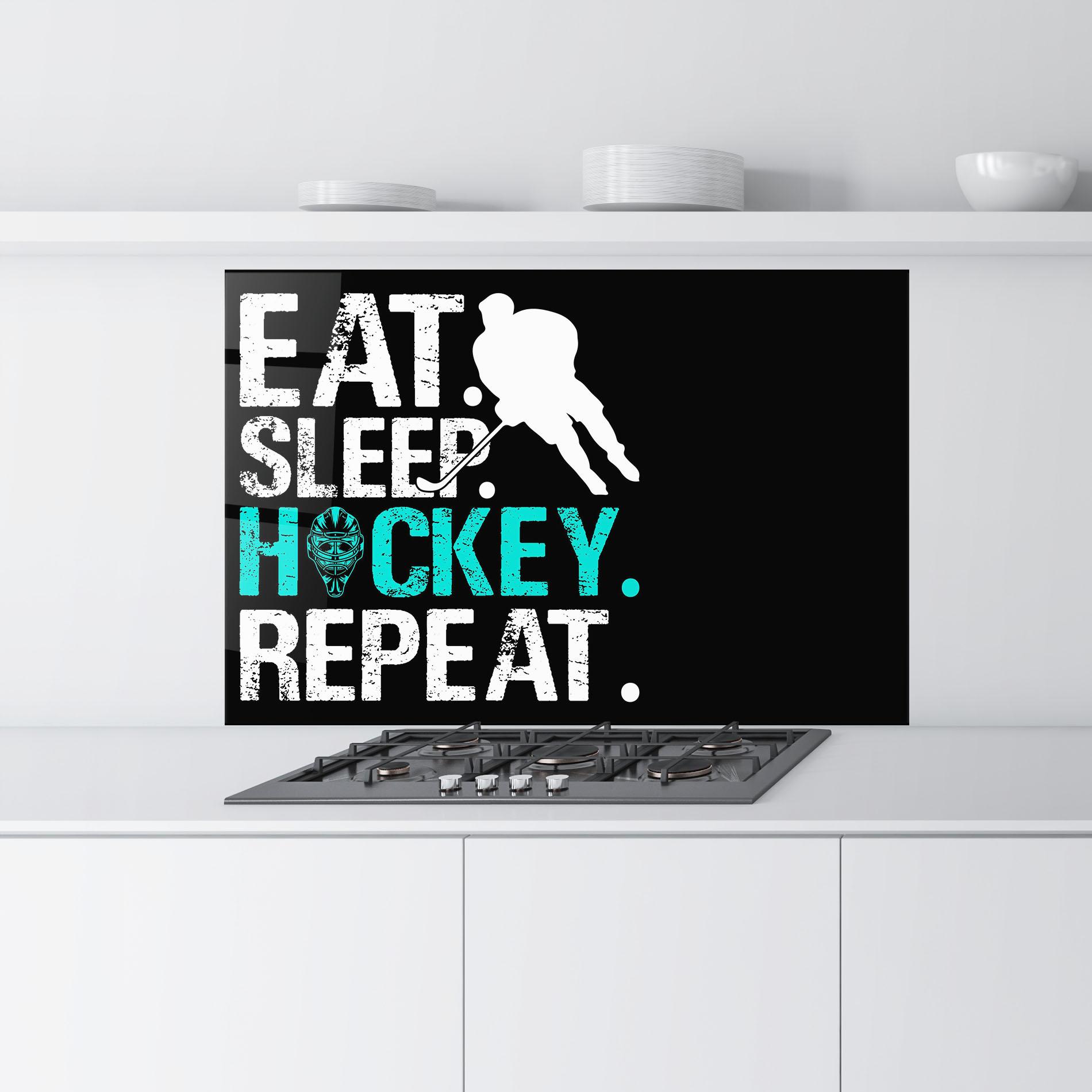 Стъклен панел за кухня Sleep Hockey mockup 9