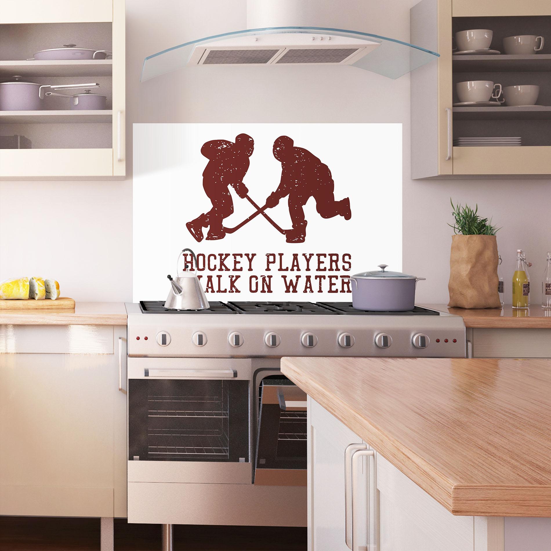 Стъклен панел за кухня Hockey Walk mockup 1