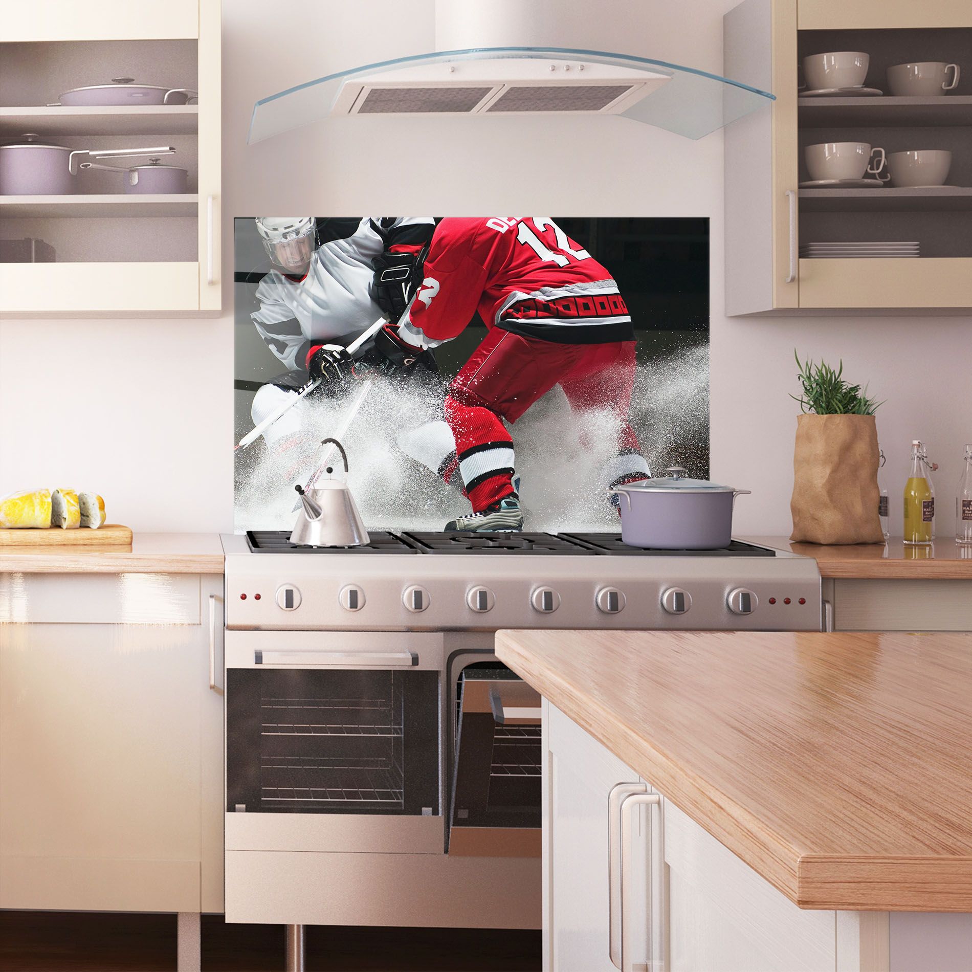 Red Hokey Player mockup 1