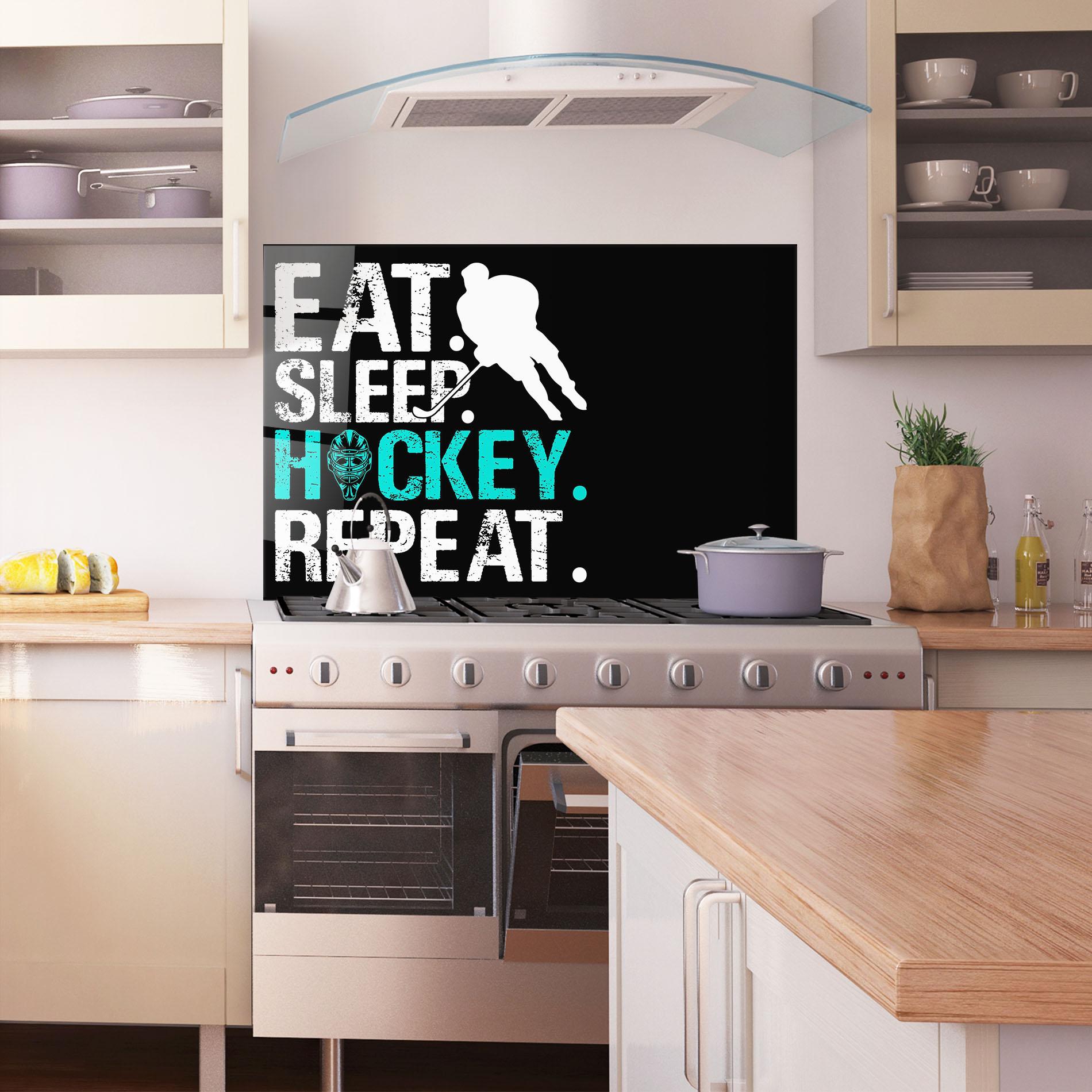 Стъклен панел за кухня Sleep Hockey mockup 1