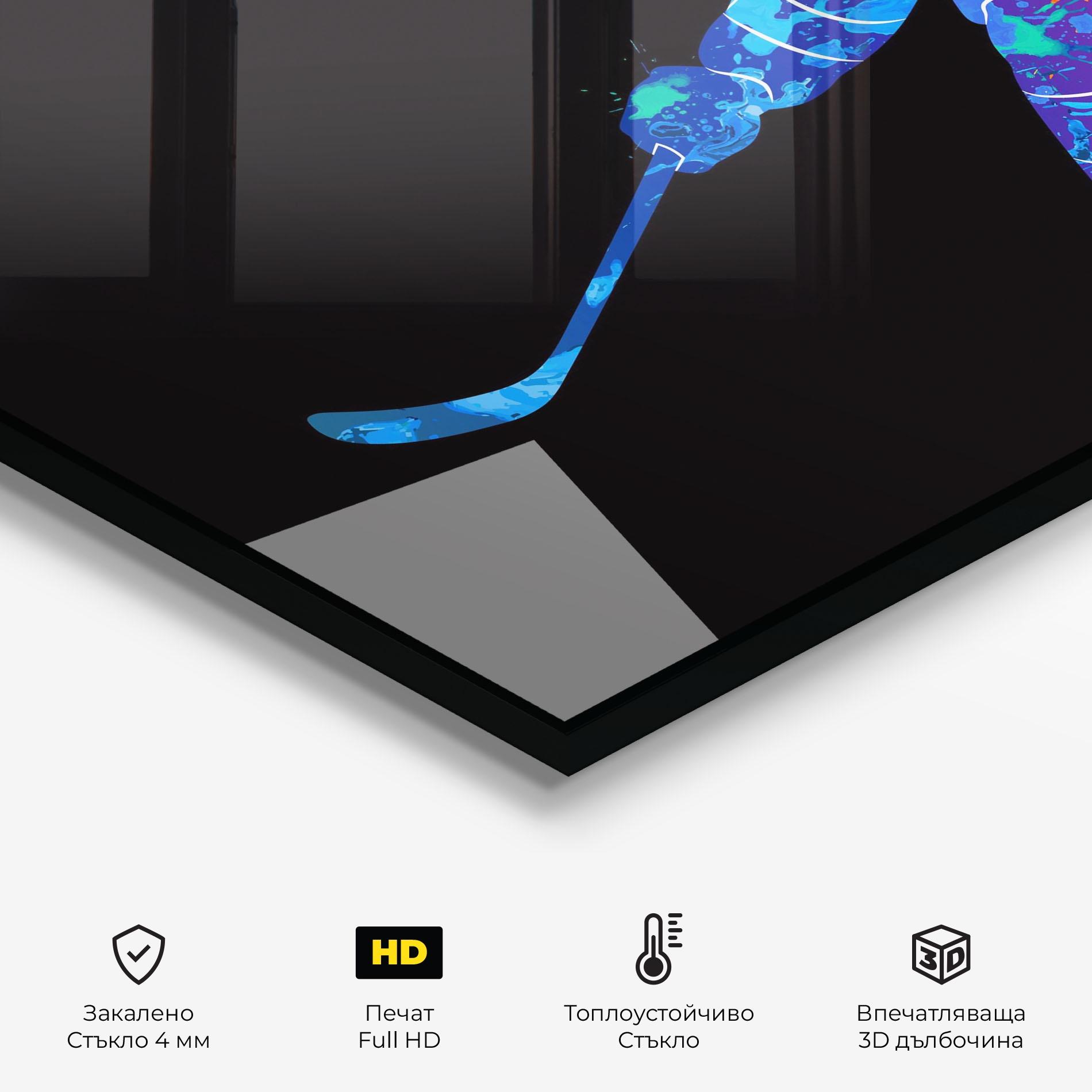 Стъклен панел за кухня Color Mix Art mockup 2