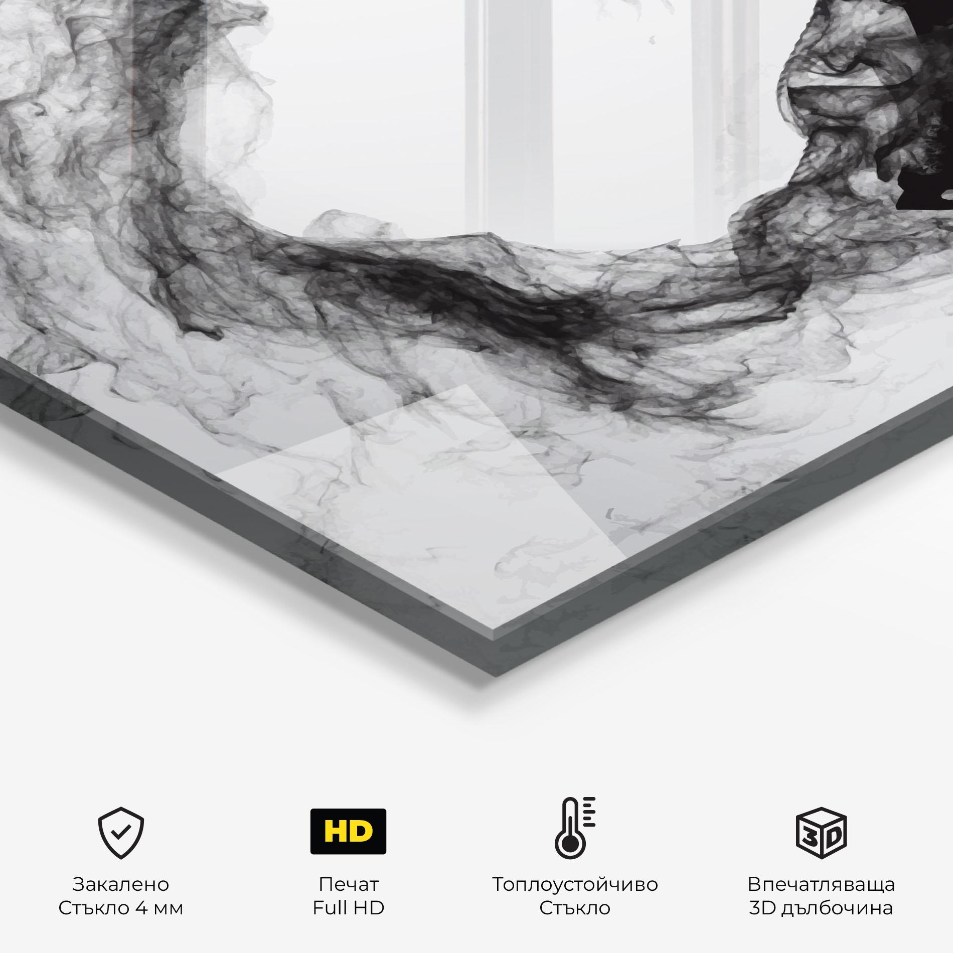 Стъклен панел за кухня Hockey Smoke mockup 2