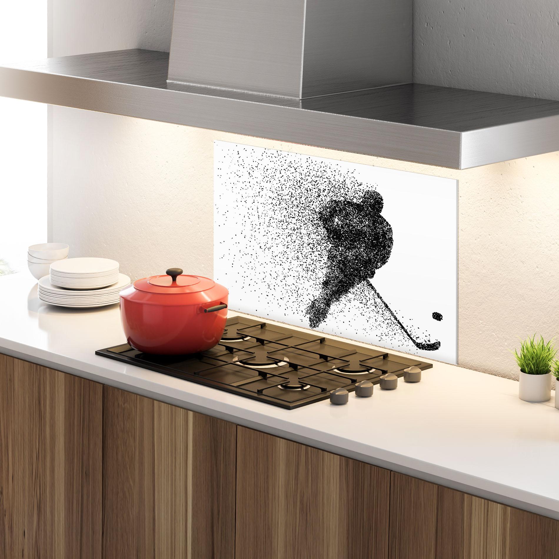 Стъклен панел за кухня Hockey Art mockup 4