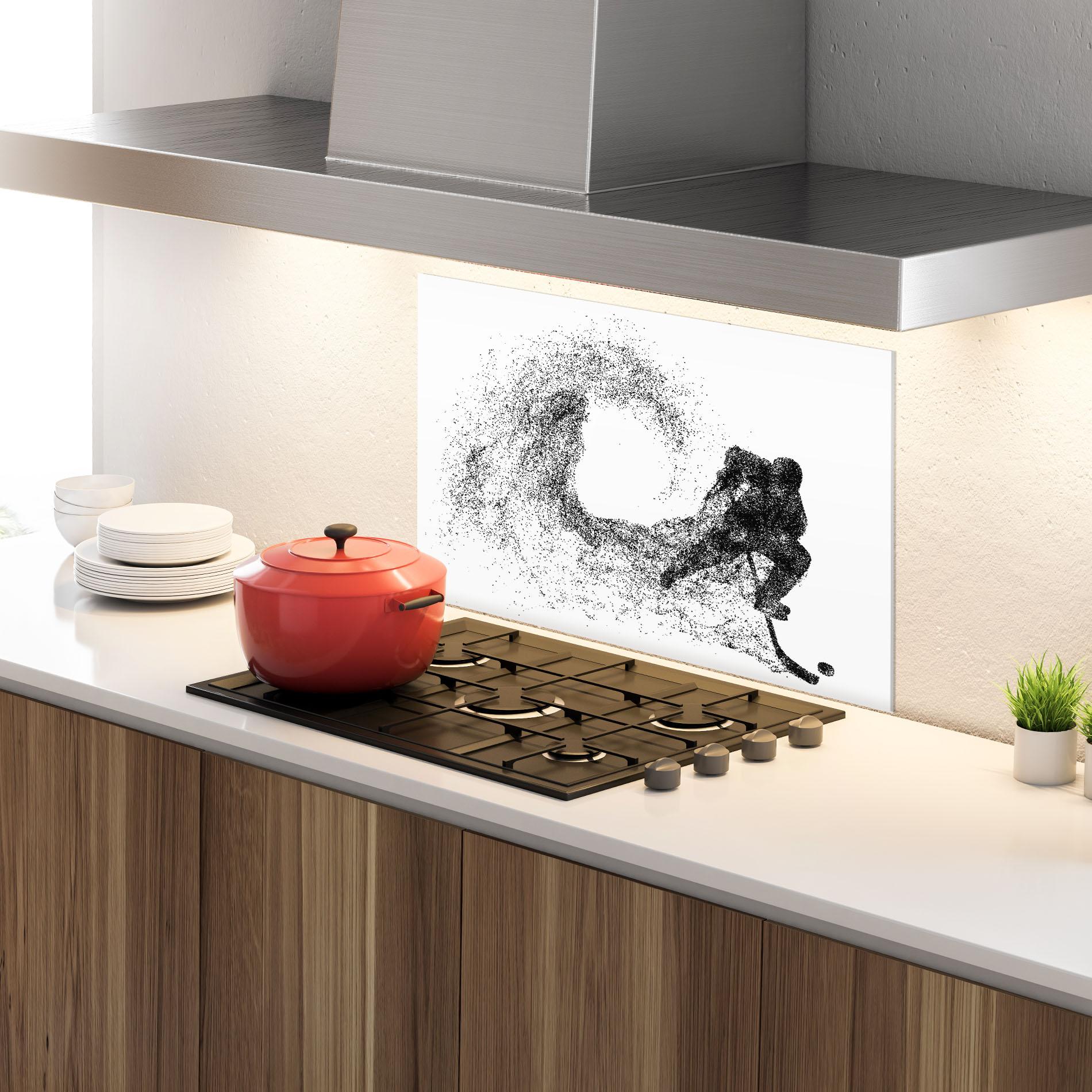 Стъклен панел за кухня Hockey Playing mockup 4