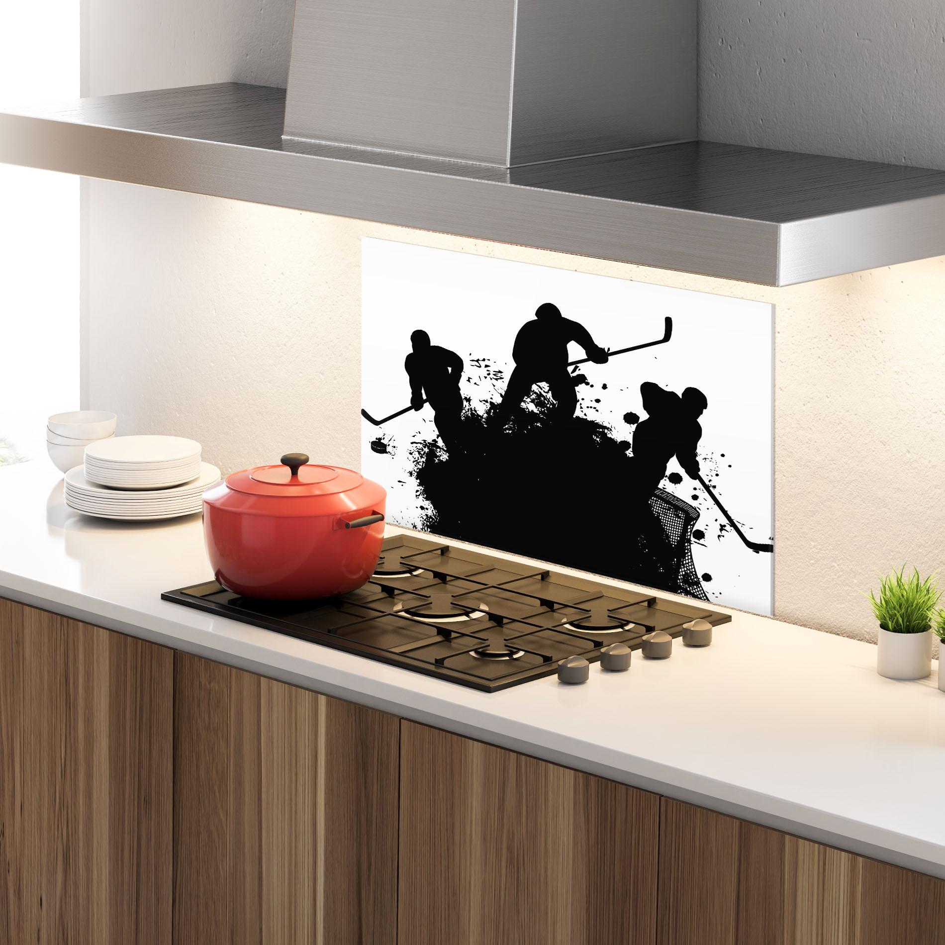 Стъклен панел за кухня Hockey Tree mockup 4