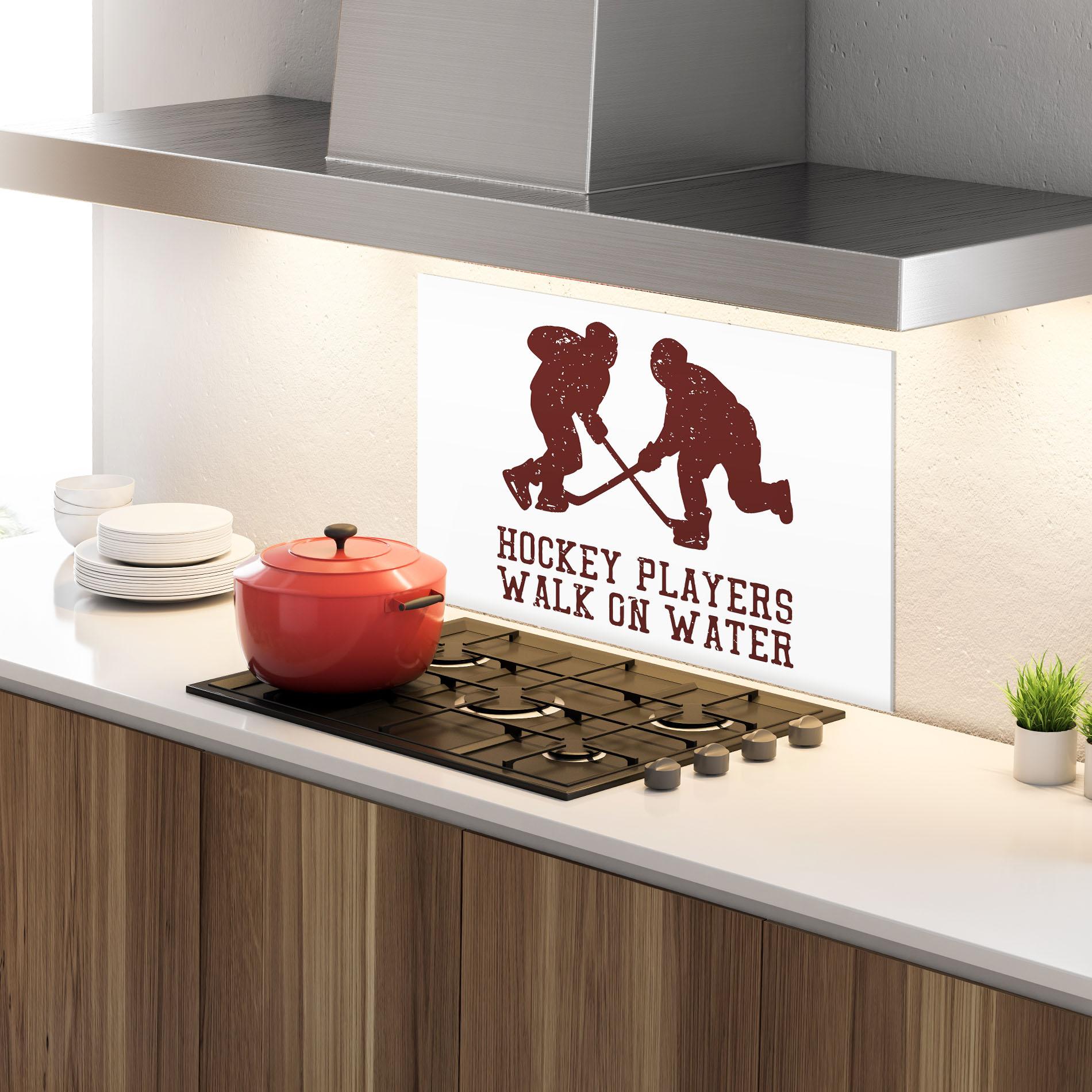 Стъклен панел за кухня Hockey Walk mockup 4