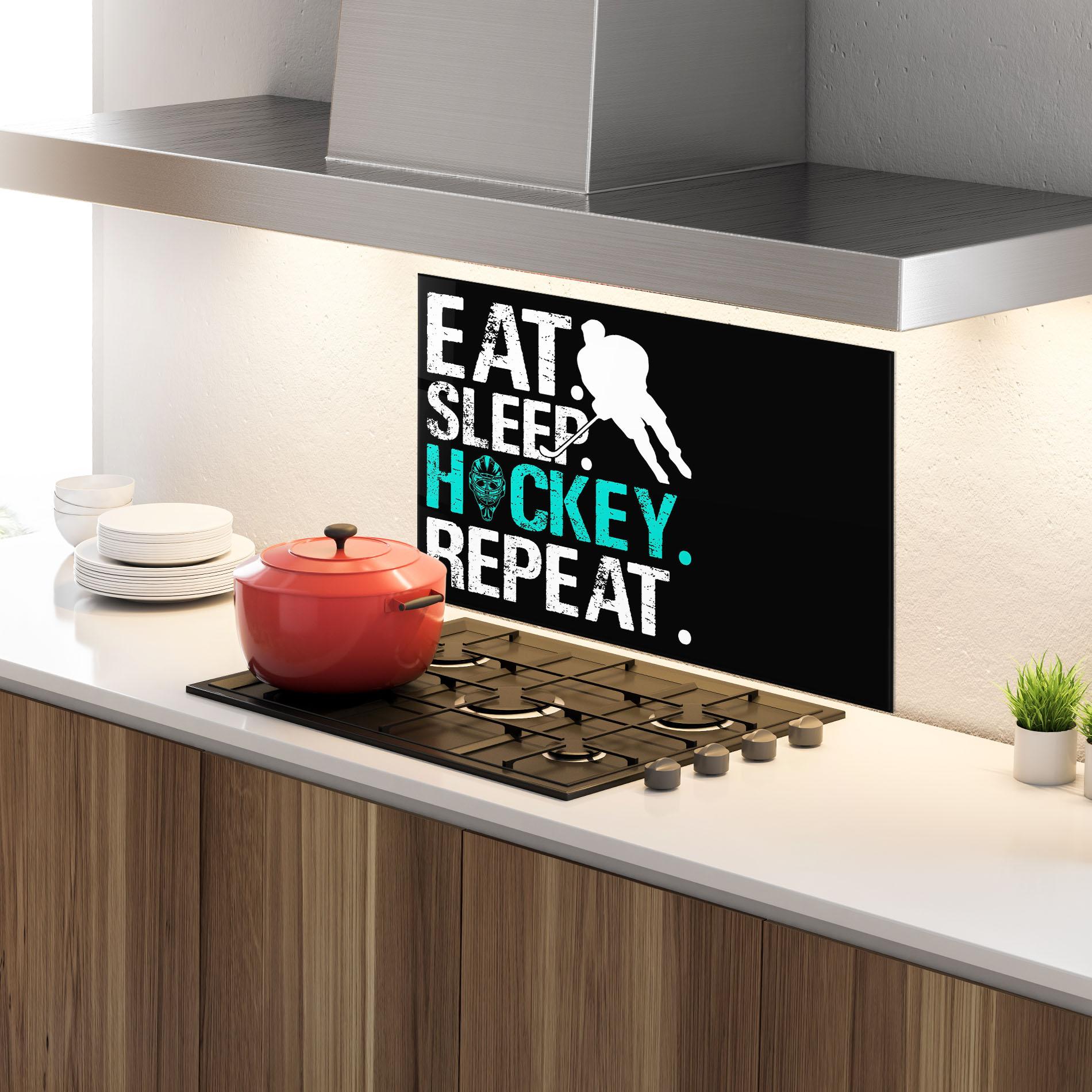 Стъклен панел за кухня Sleep Hockey mockup 4
