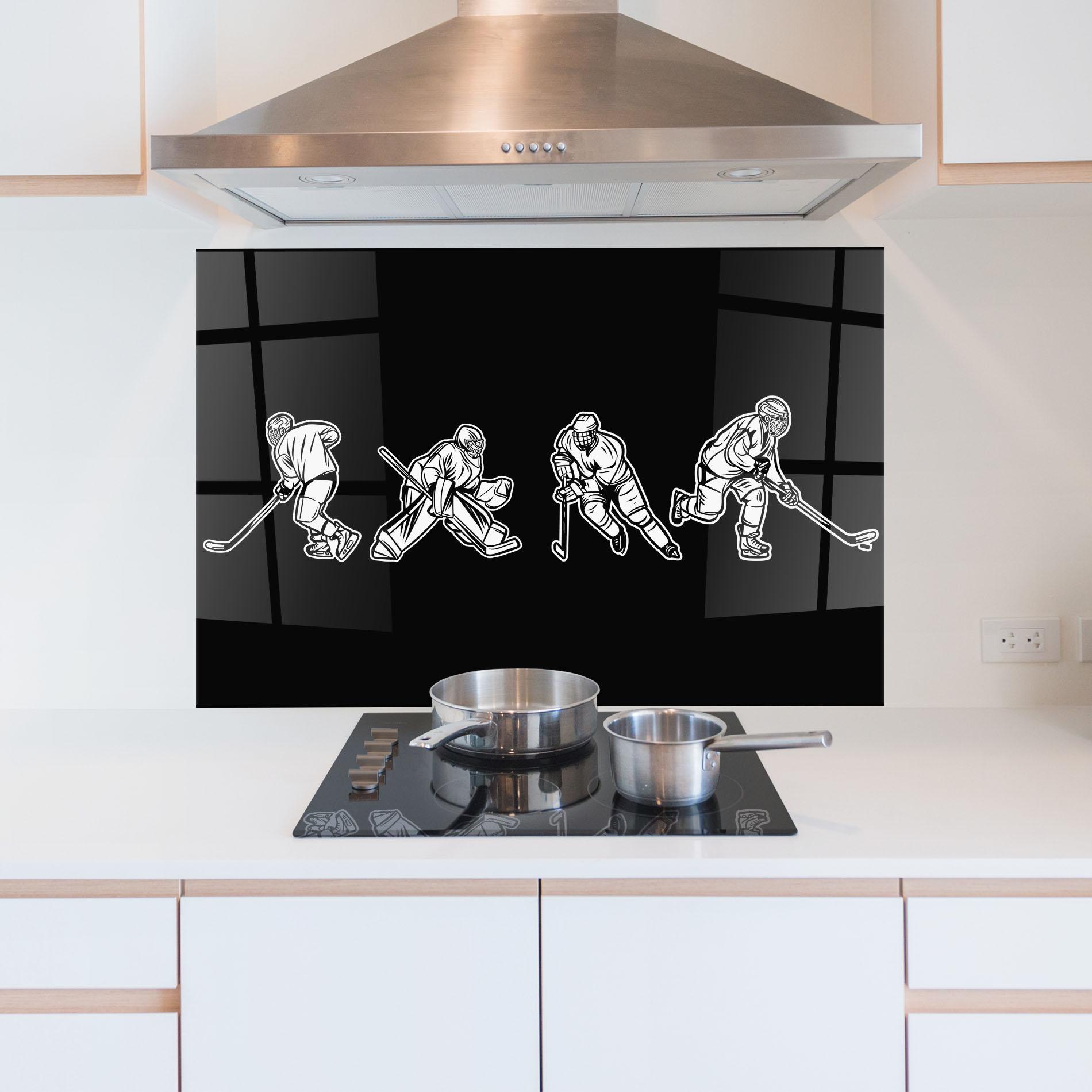 Стъклен панел за кухня Hockey Four mockup 5