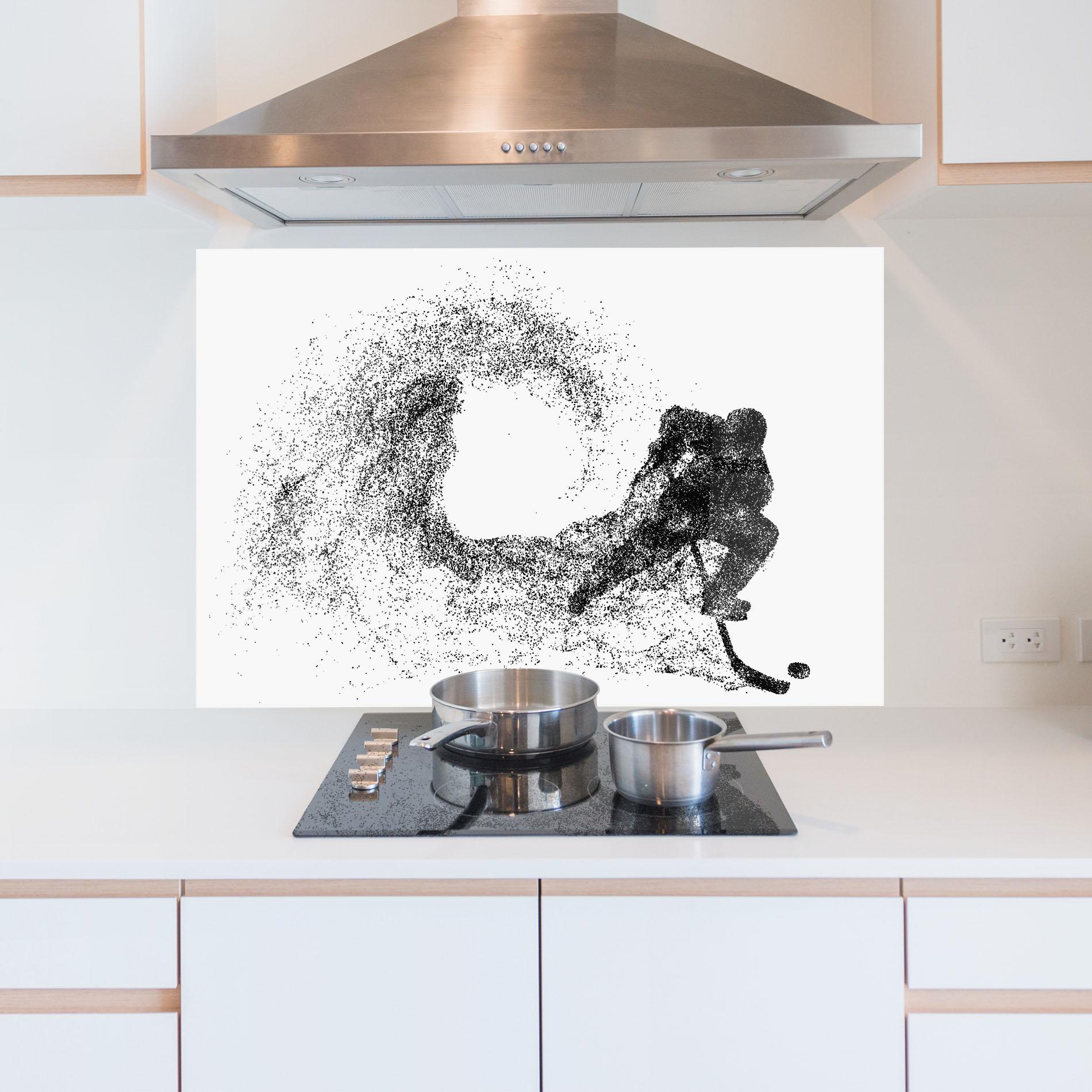 Стъклен панел за кухня Hockey Playing mockup 5